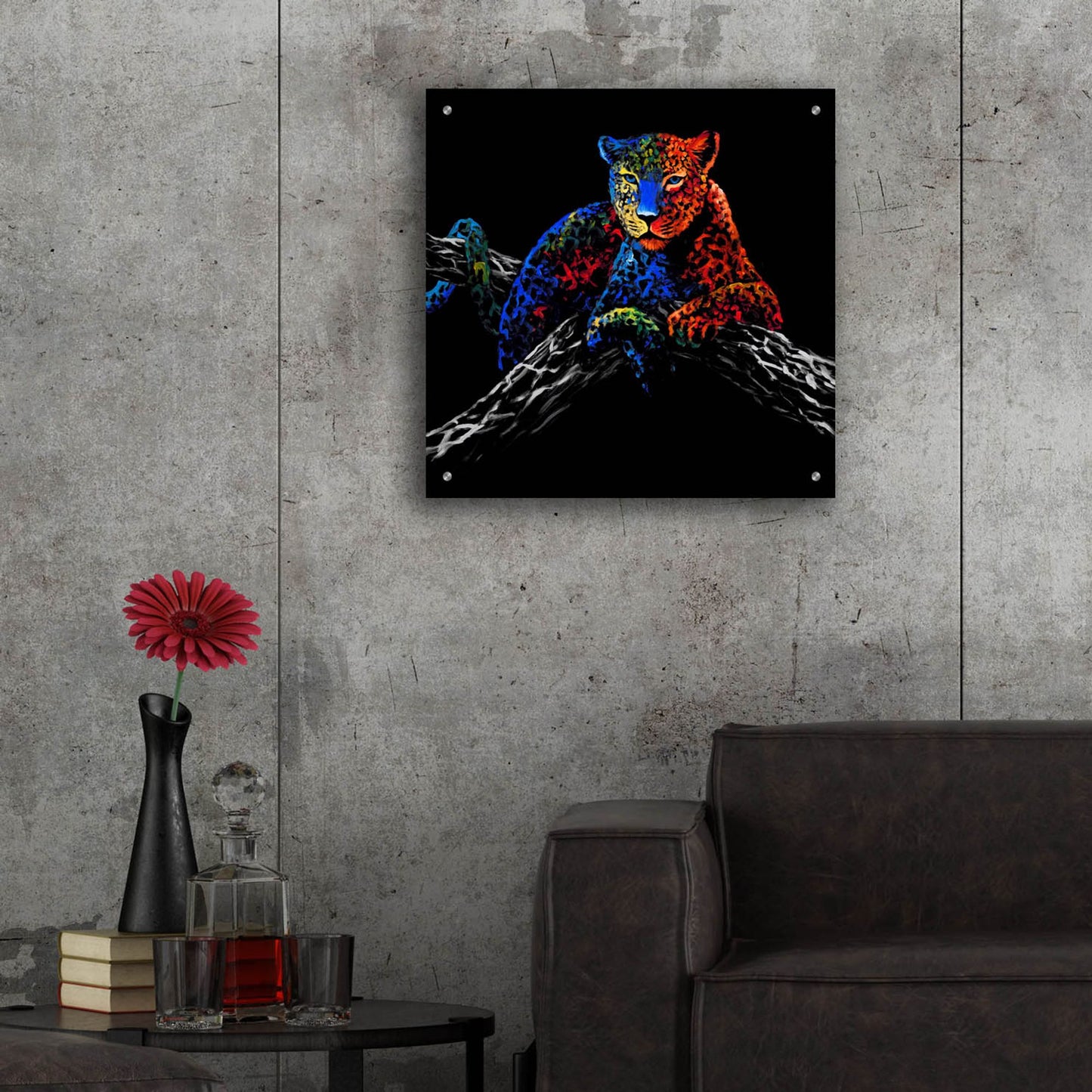 Epic Art ' The Cheetah' by Incado, Acrylic Glass Wall Art,24x24