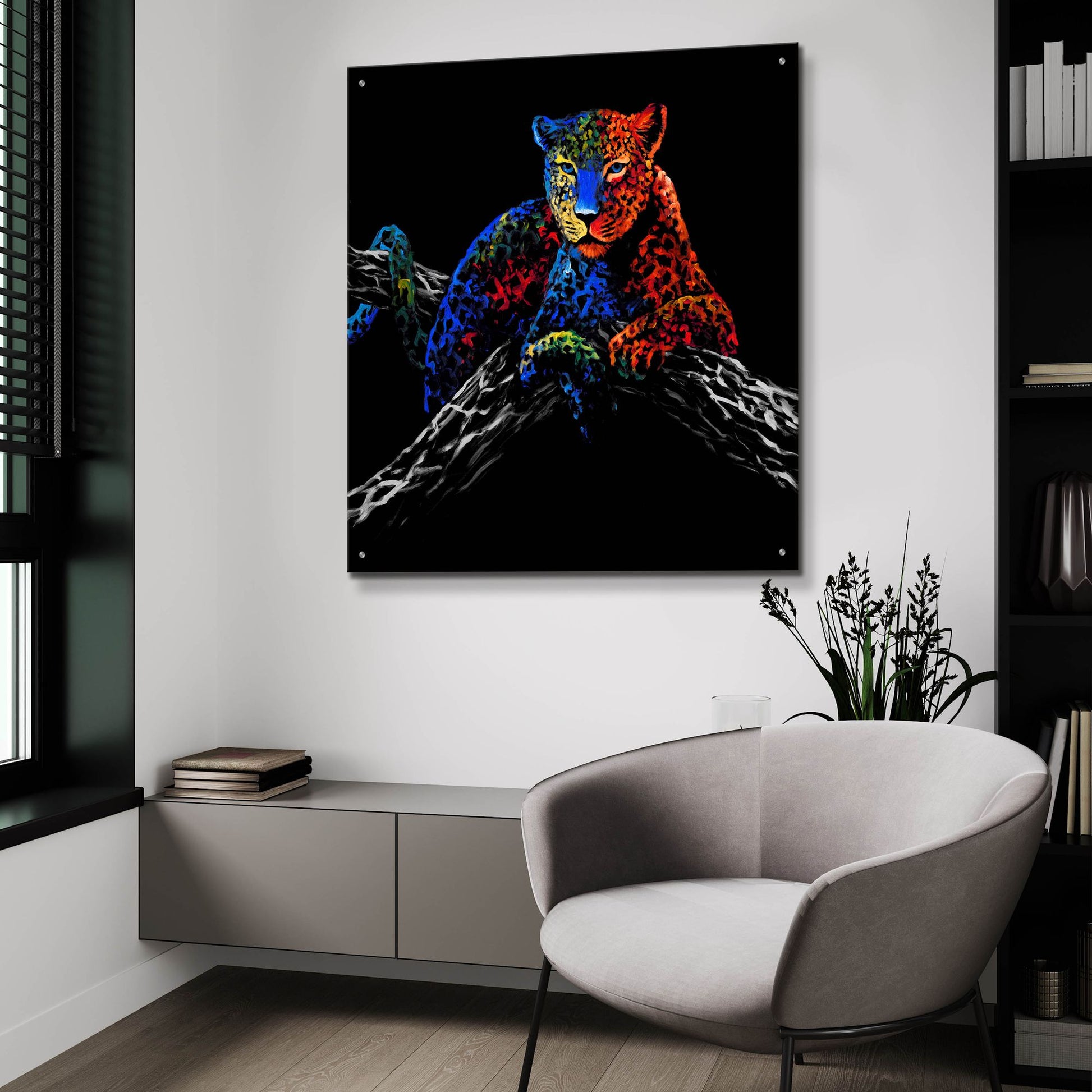 Epic Art ' The Cheetah' by Incado, Acrylic Glass Wall Art,36x36