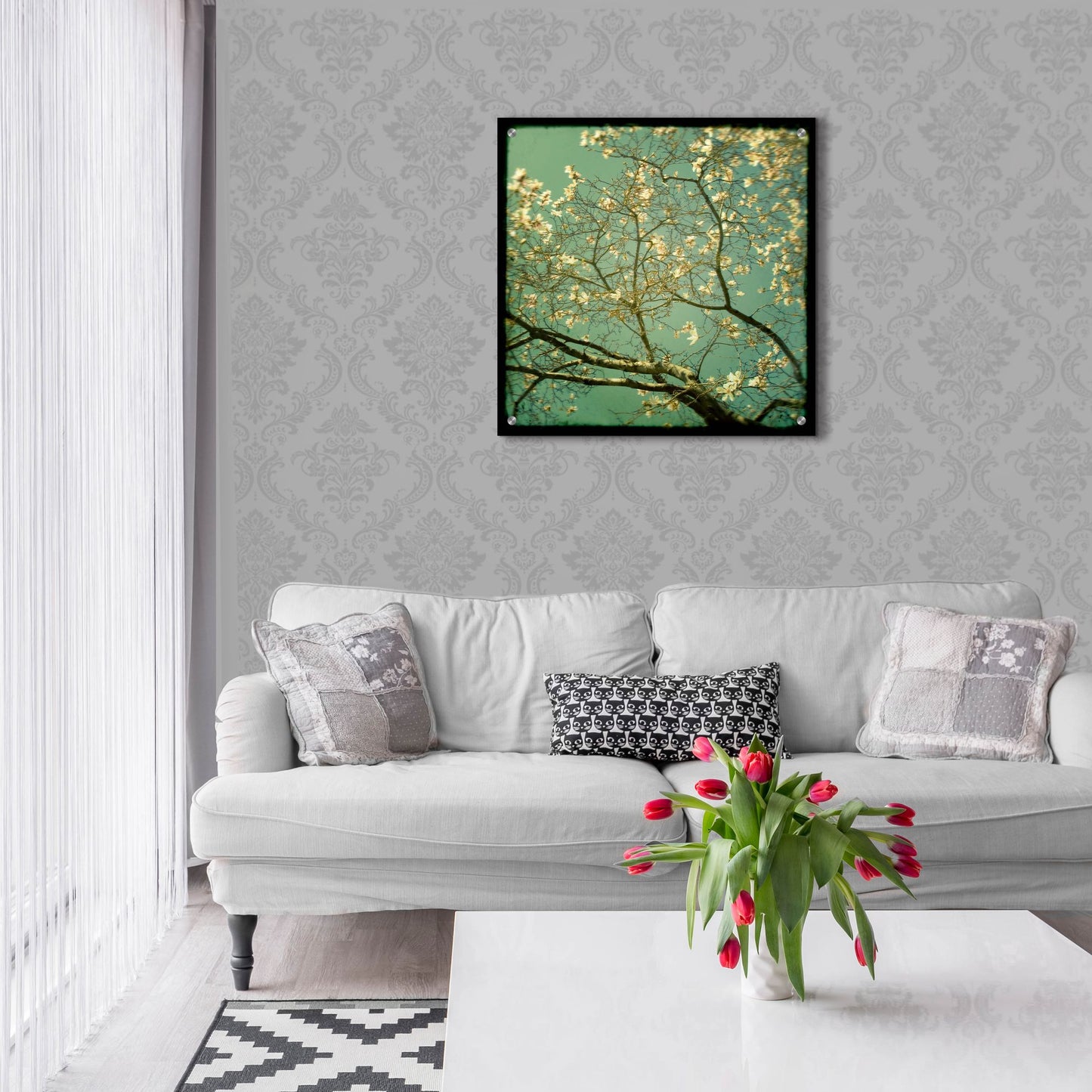 Epic Art ' Reach' by Irene Suchocki, Acrylic Glass Wall Art,24x24