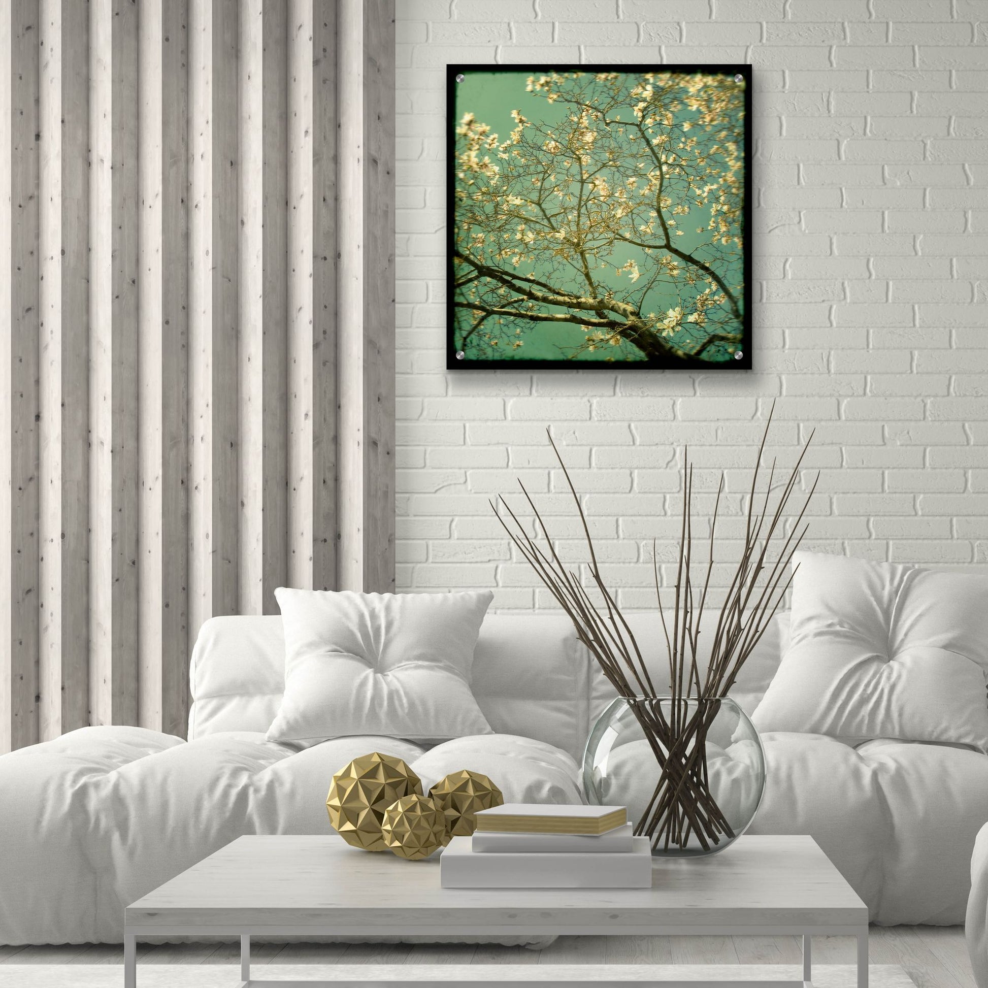 Epic Art ' Reach' by Irene Suchocki, Acrylic Glass Wall Art,24x24