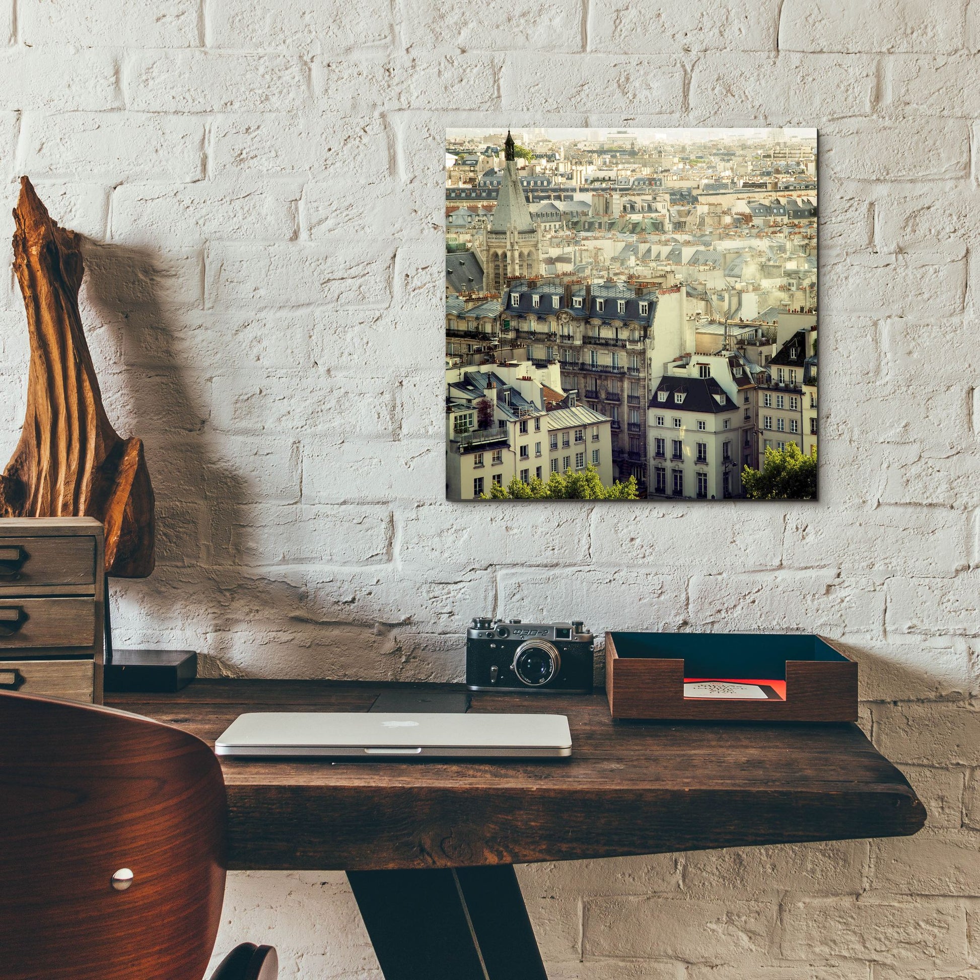 Epic Art ' Paris Calling' by Irene Suchocki, Acrylic Glass Wall Art,12x12