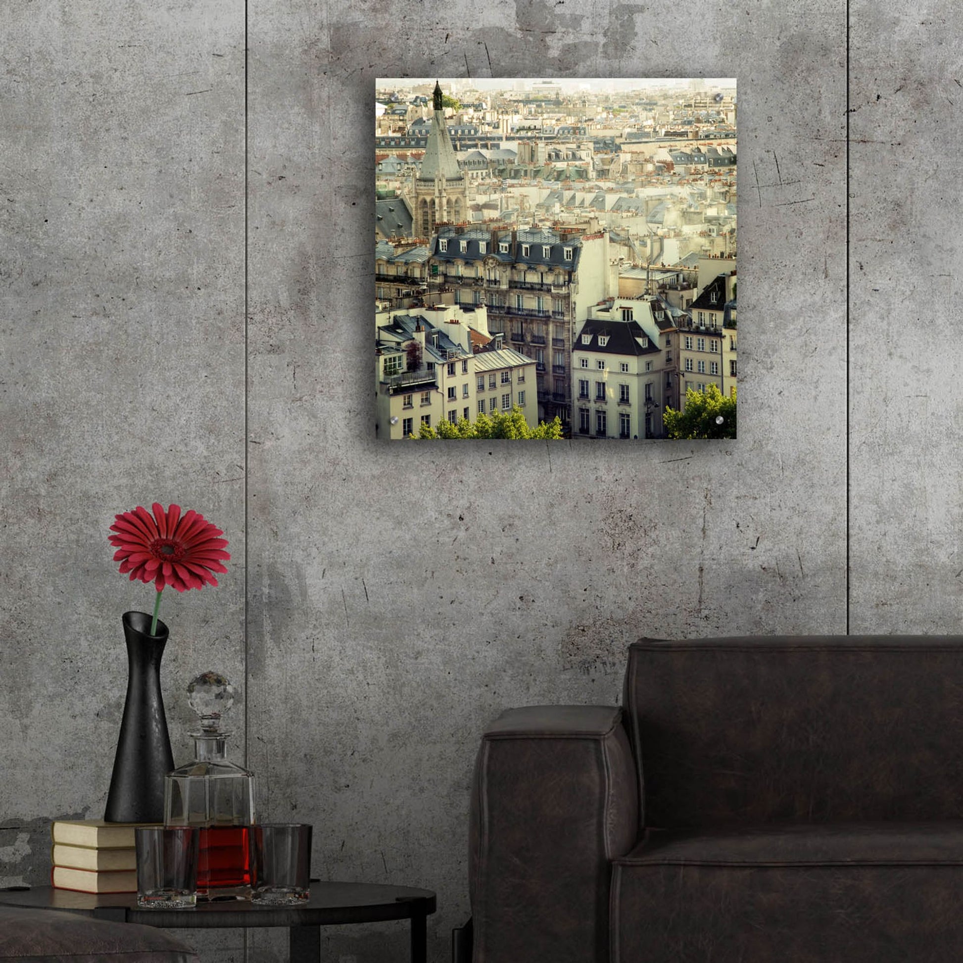 Epic Art ' Paris Calling' by Irene Suchocki, Acrylic Glass Wall Art,24x24