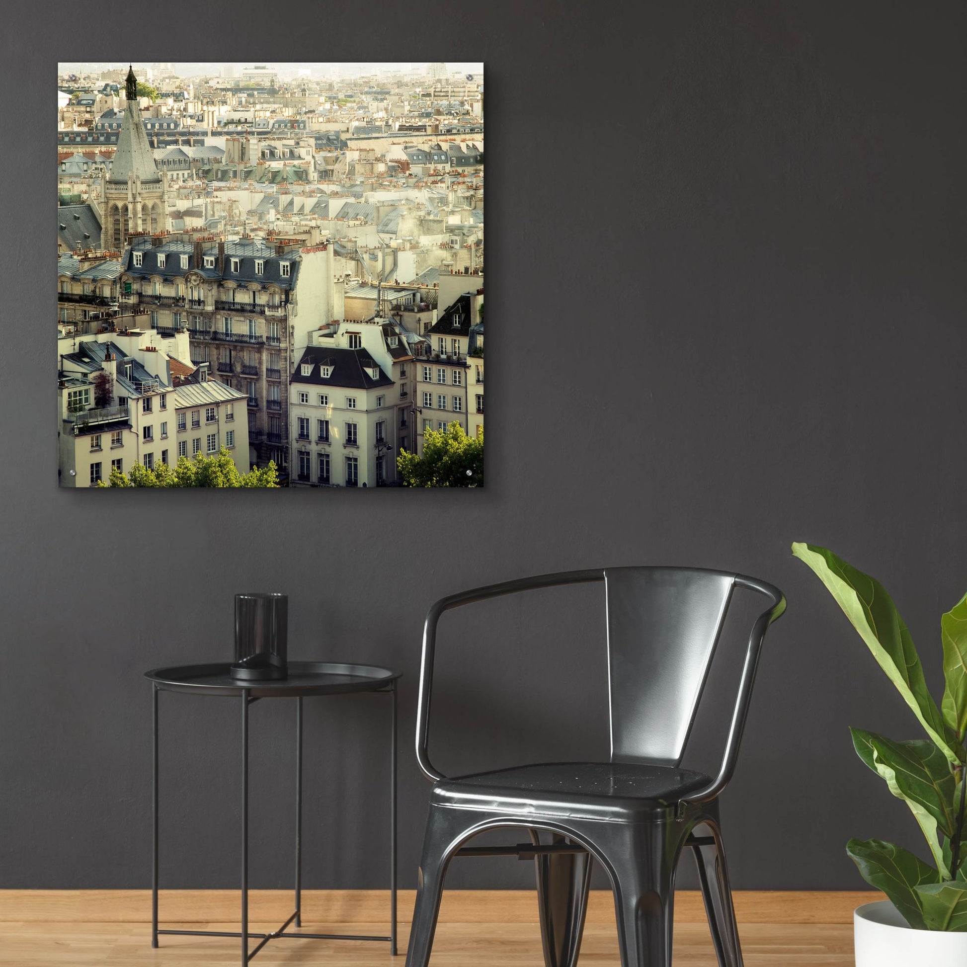 Epic Art ' Paris Calling' by Irene Suchocki, Acrylic Glass Wall Art,36x36