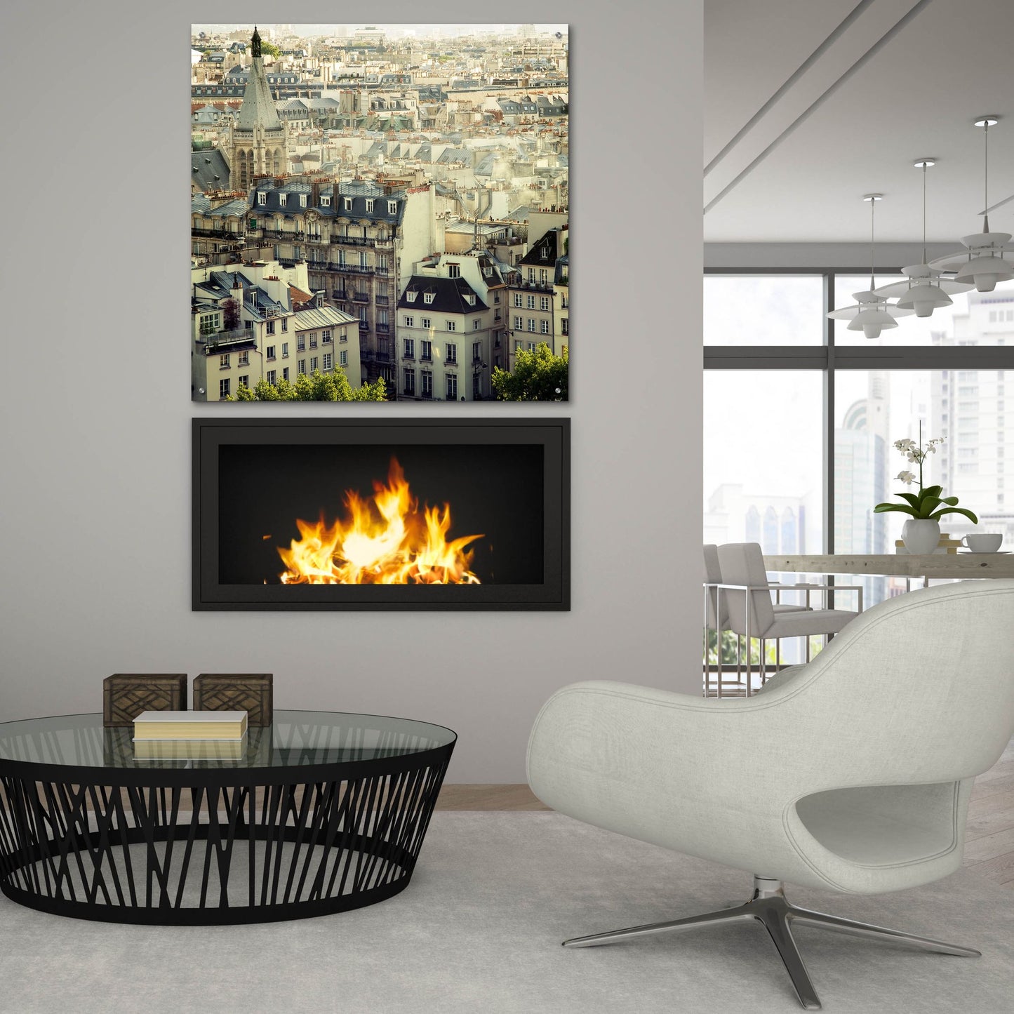 Epic Art ' Paris Calling' by Irene Suchocki, Acrylic Glass Wall Art,36x36