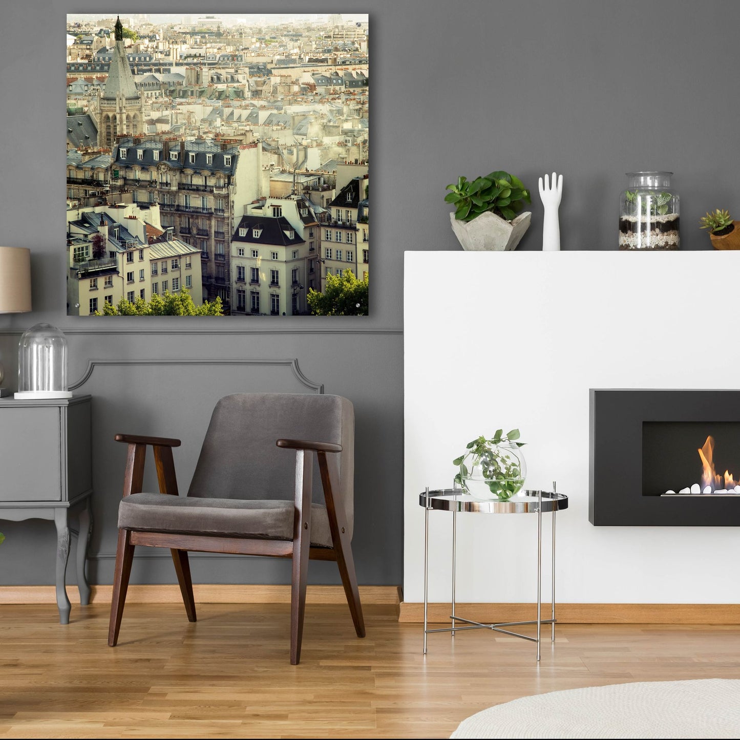 Epic Art ' Paris Calling' by Irene Suchocki, Acrylic Glass Wall Art,36x36