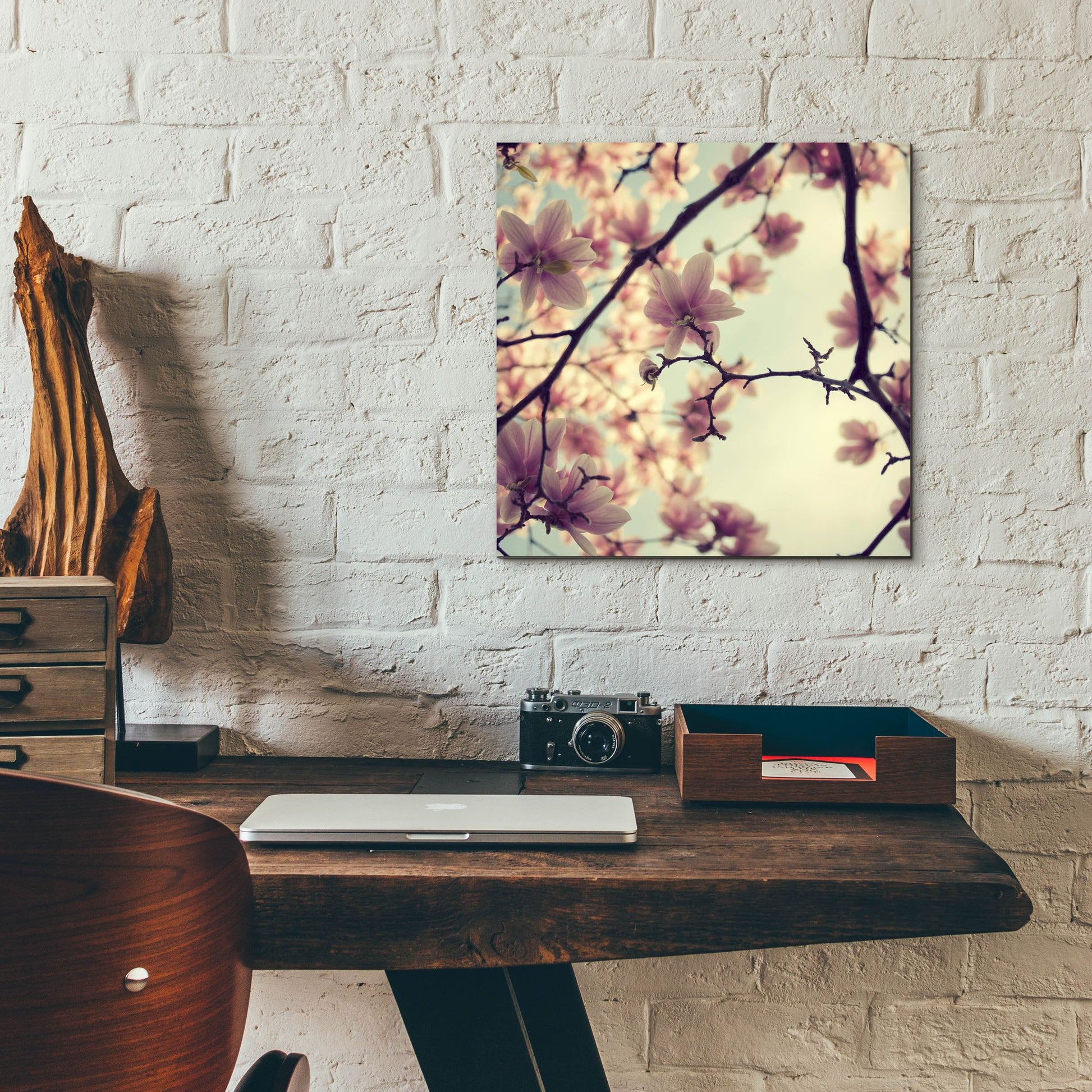 Epic Art ' Pink Blossoms' by Irene Suchocki, Acrylic Glass Wall Art,12x12