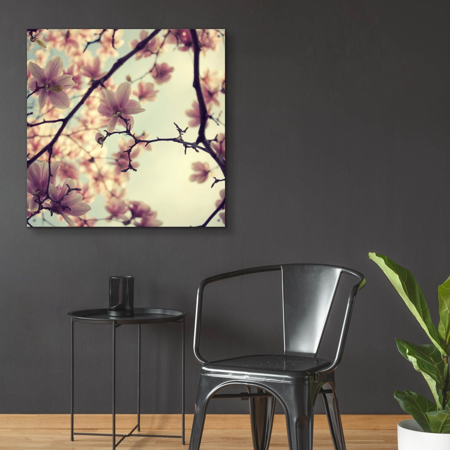 Epic Art ' Pink Blossoms' by Irene Suchocki, Acrylic Glass Wall Art,36x36