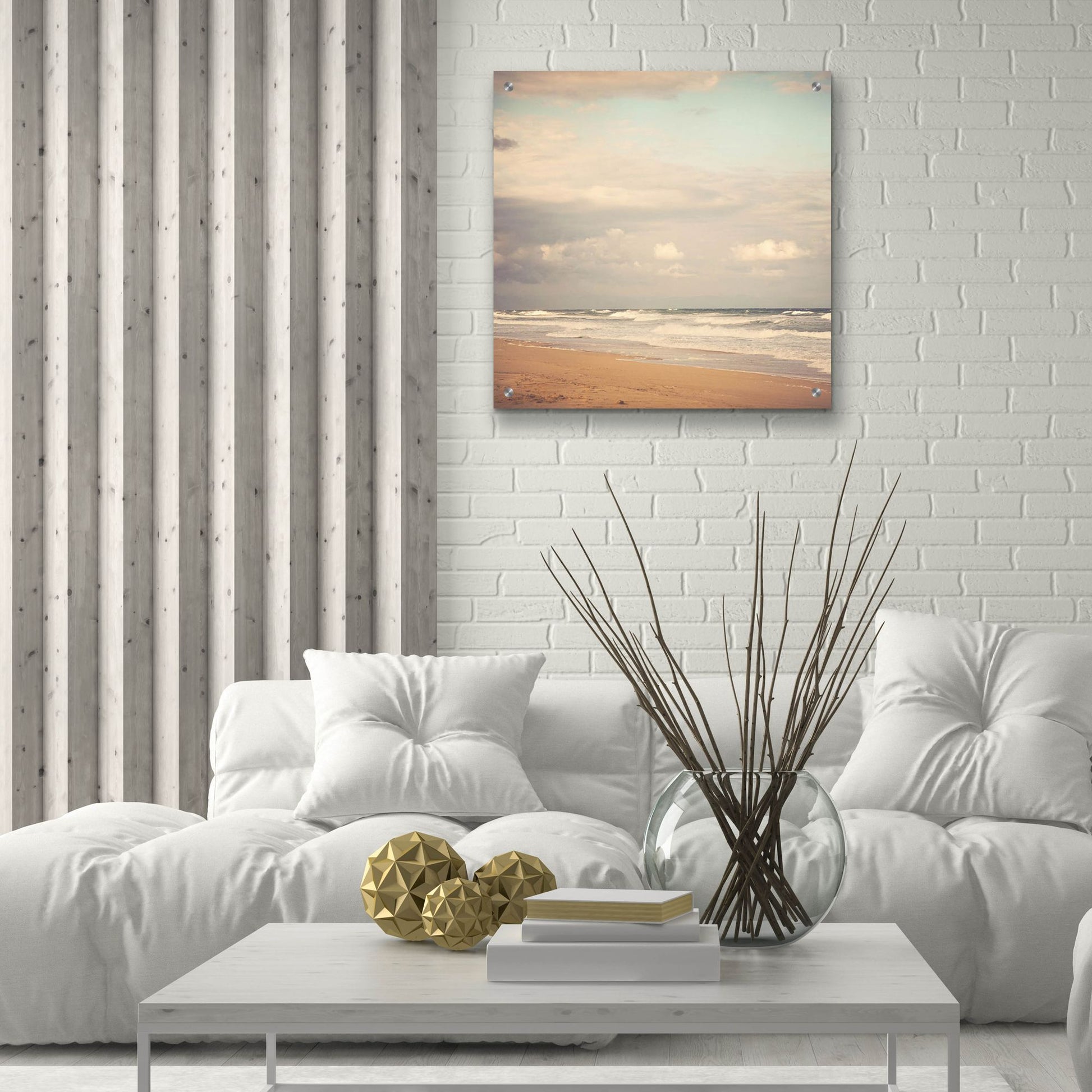 Epic Art ' Memories of the Beach' by Irene Suchocki, Acrylic Glass Wall Art,24x24