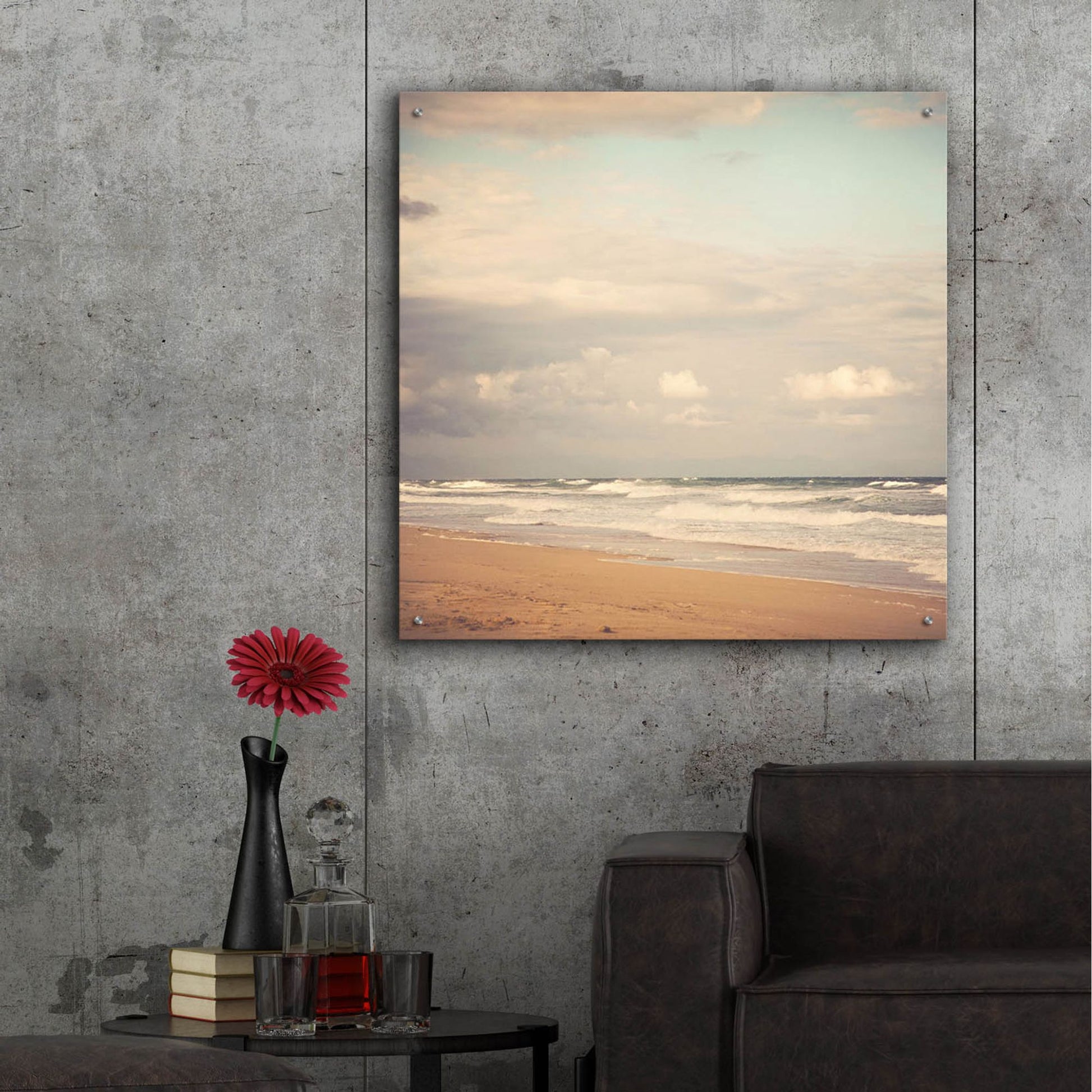 Epic Art ' Memories of the Beach' by Irene Suchocki, Acrylic Glass Wall Art,36x36