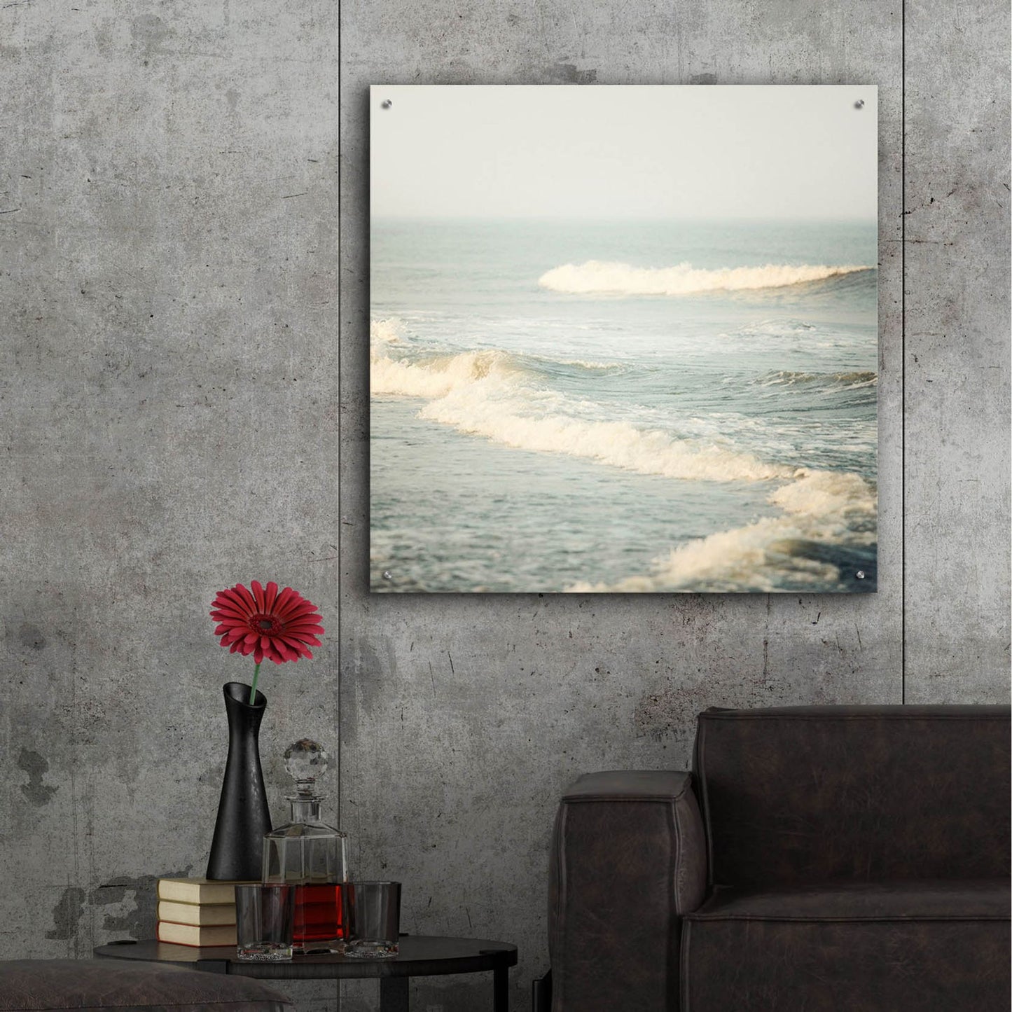 Epic Art ' The Sound of Waves' by Irene Suchocki, Acrylic Glass Wall Art,36x36