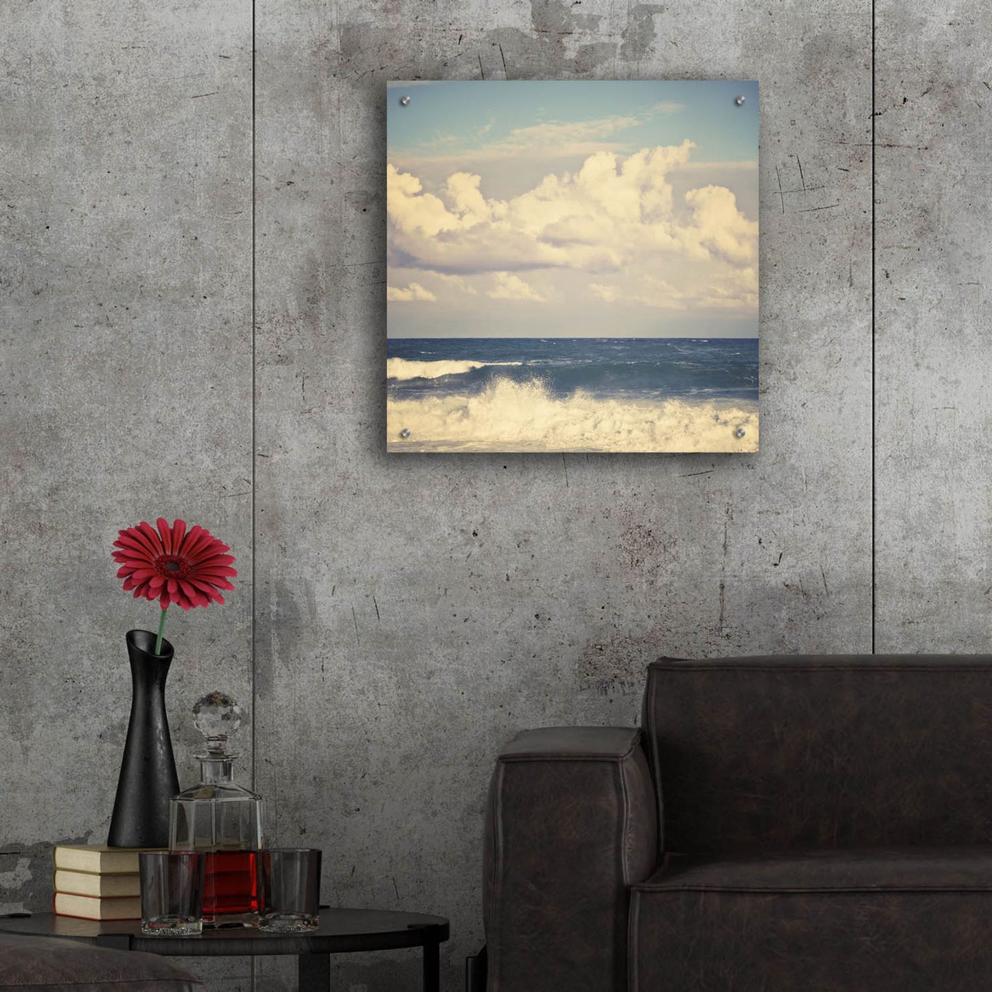 Epic Art ' Out to Sea' by Irene Suchocki, Acrylic Glass Wall Art,24x24