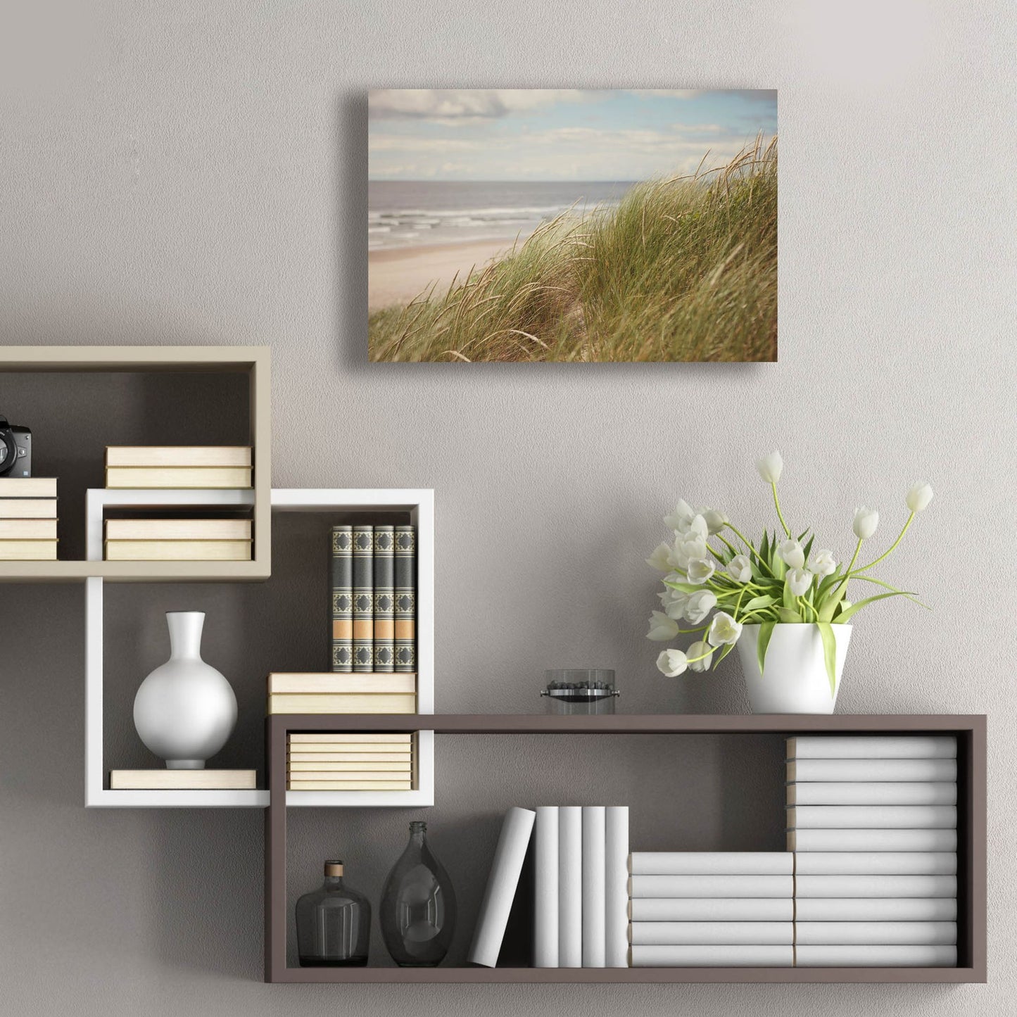 Epic Art ' Beach Grass I' by Irene Suchocki, Acrylic Glass Wall Art,24x16