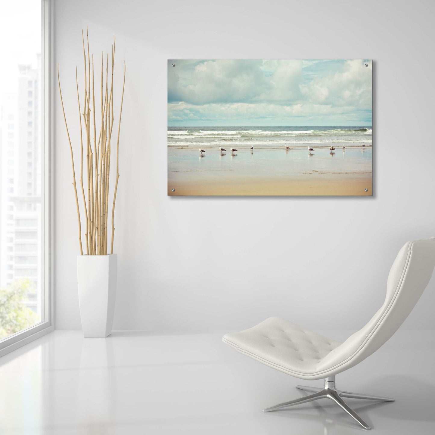 Epic Art ' Beachcombing' by Irene Suchocki, Acrylic Glass Wall Art,36x24