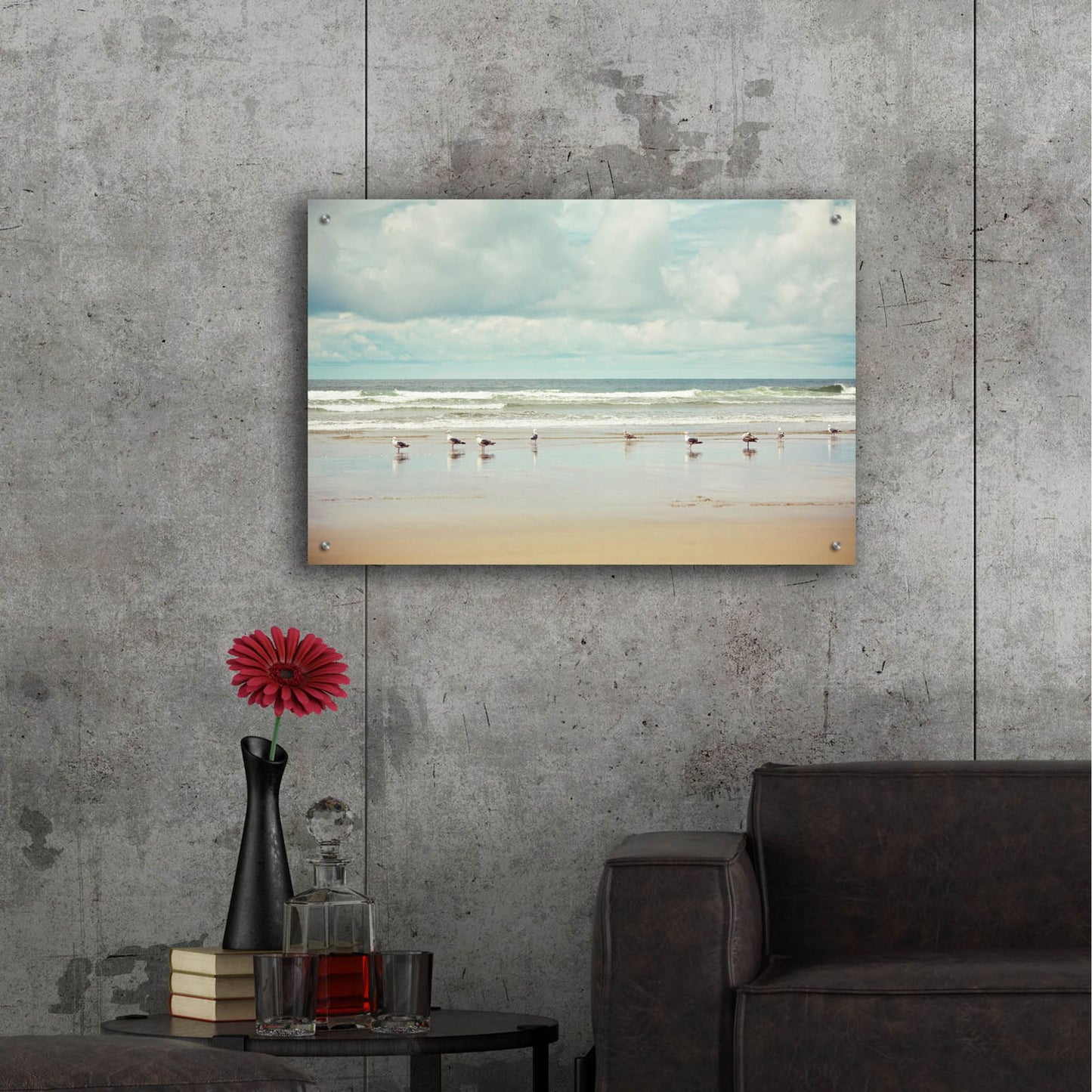 Epic Art ' Beachcombing' by Irene Suchocki, Acrylic Glass Wall Art,36x24