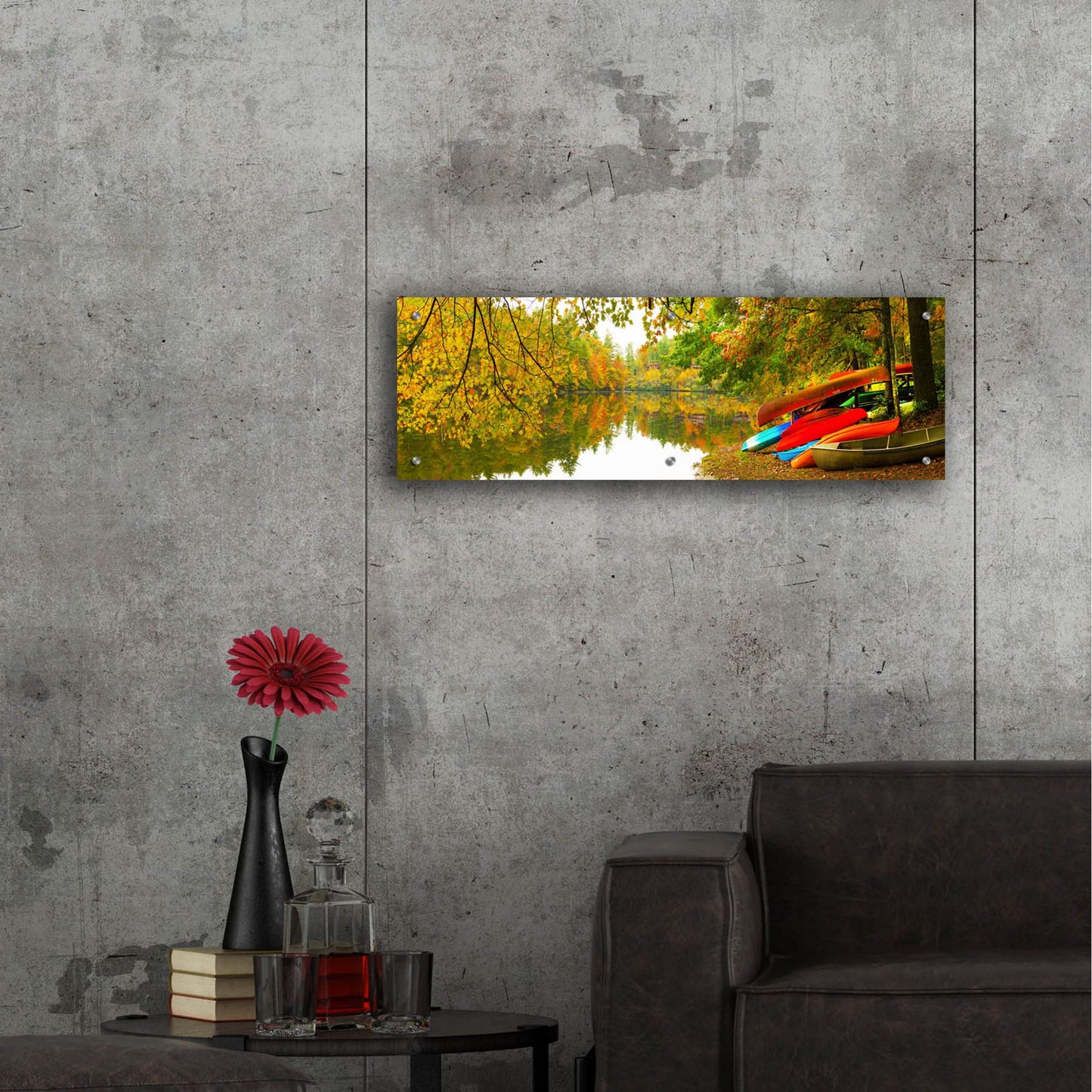 Epic Art ' Autumn Fleet' by Jack Reed, Acrylic Glass Wall Art,36x12