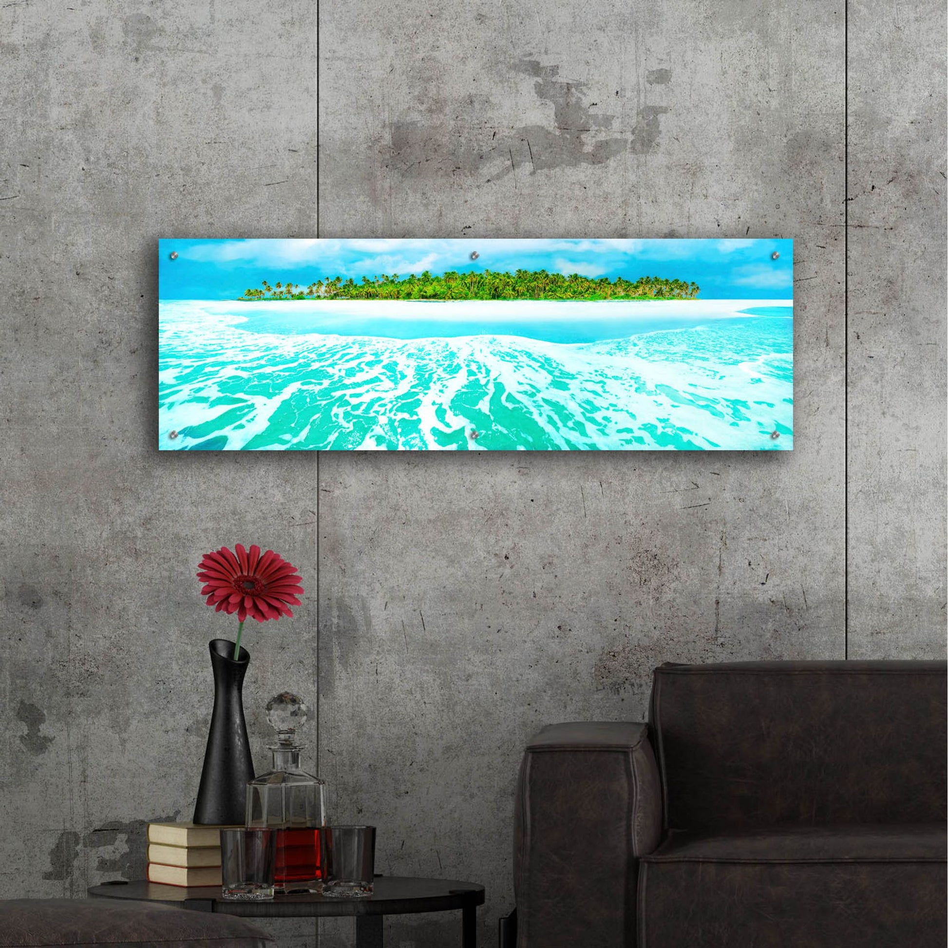 Epic Art ' Castaway' by Jack Reed, Acrylic Glass Wall Art,48x16