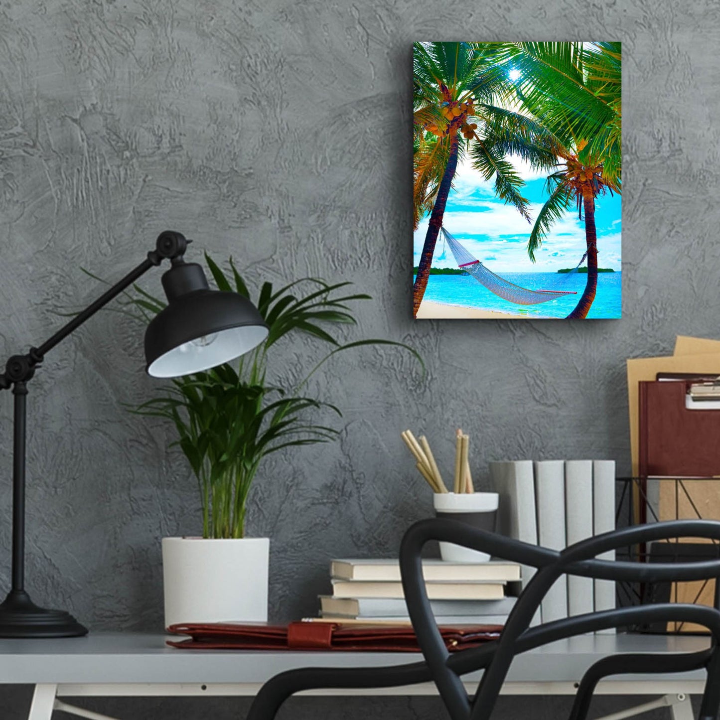 Epic Art ' Coconut Sun' by Jack Reed, Acrylic Glass Wall Art,12x16