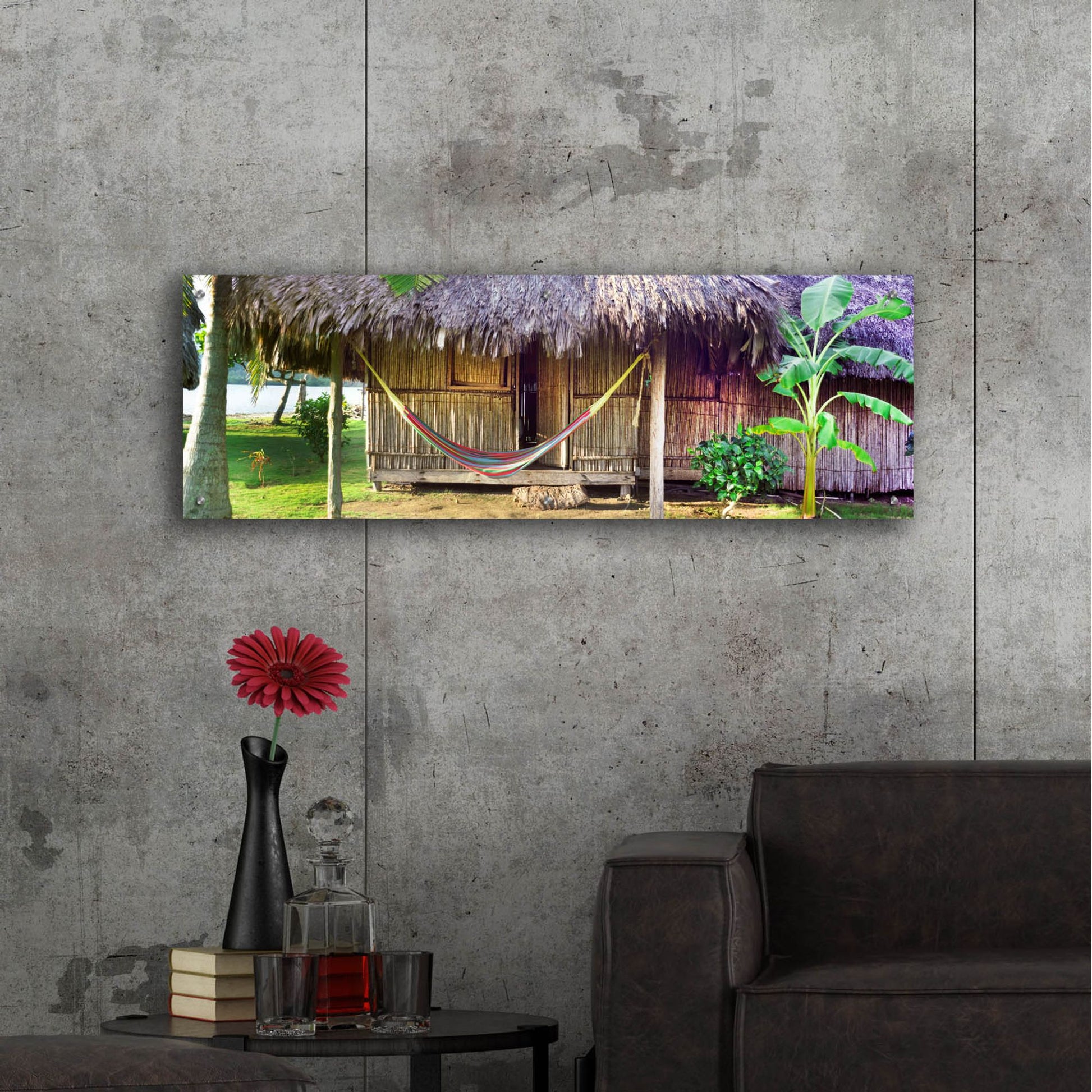 Epic Art ' One Fine Backyard' by Jack Reed, Acrylic Glass Wall Art,48x16