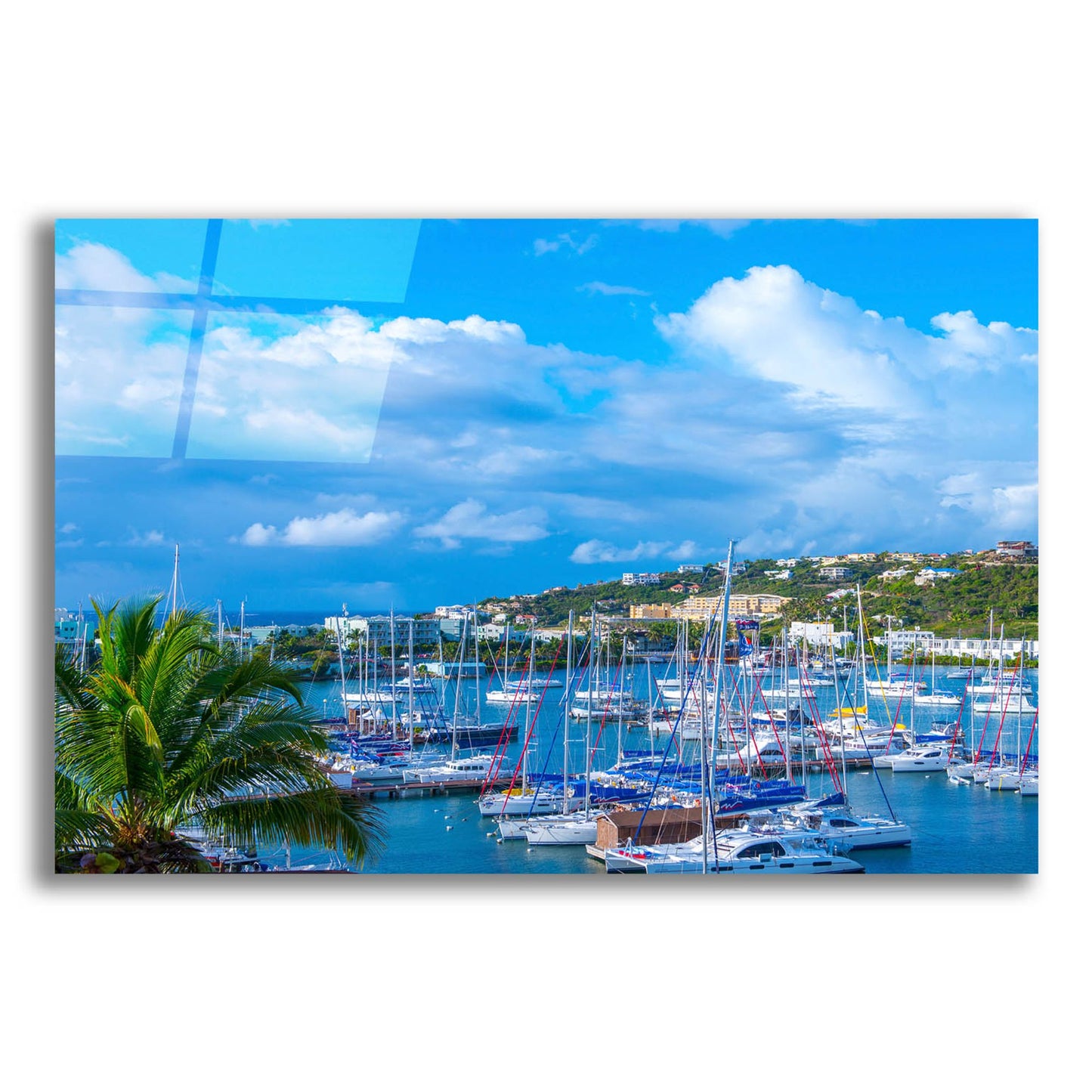 Epic Art ' Oyster Pond Bay, St. Maarten' by Jack Reed, Acrylic Glass Wall Art,24x16