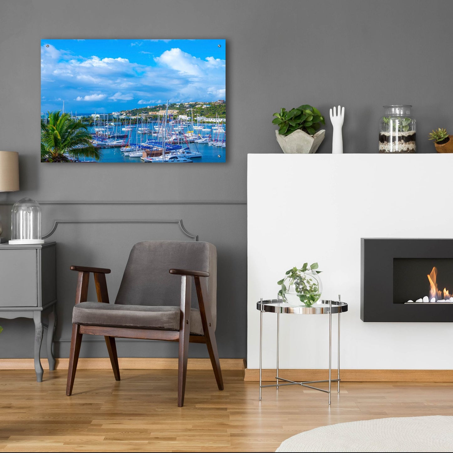 Epic Art ' Oyster Pond Bay, St. Maarten' by Jack Reed, Acrylic Glass Wall Art,36x24