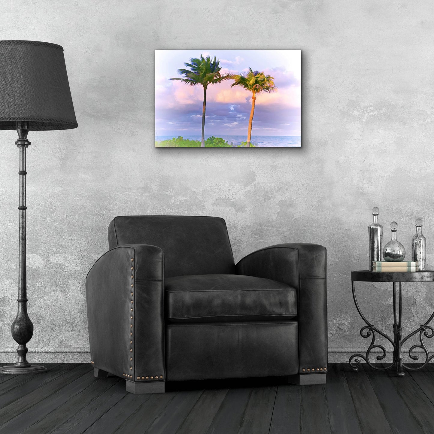 Epic Art ' Two Palms' by Jack Reed, Acrylic Glass Wall Art,24x16