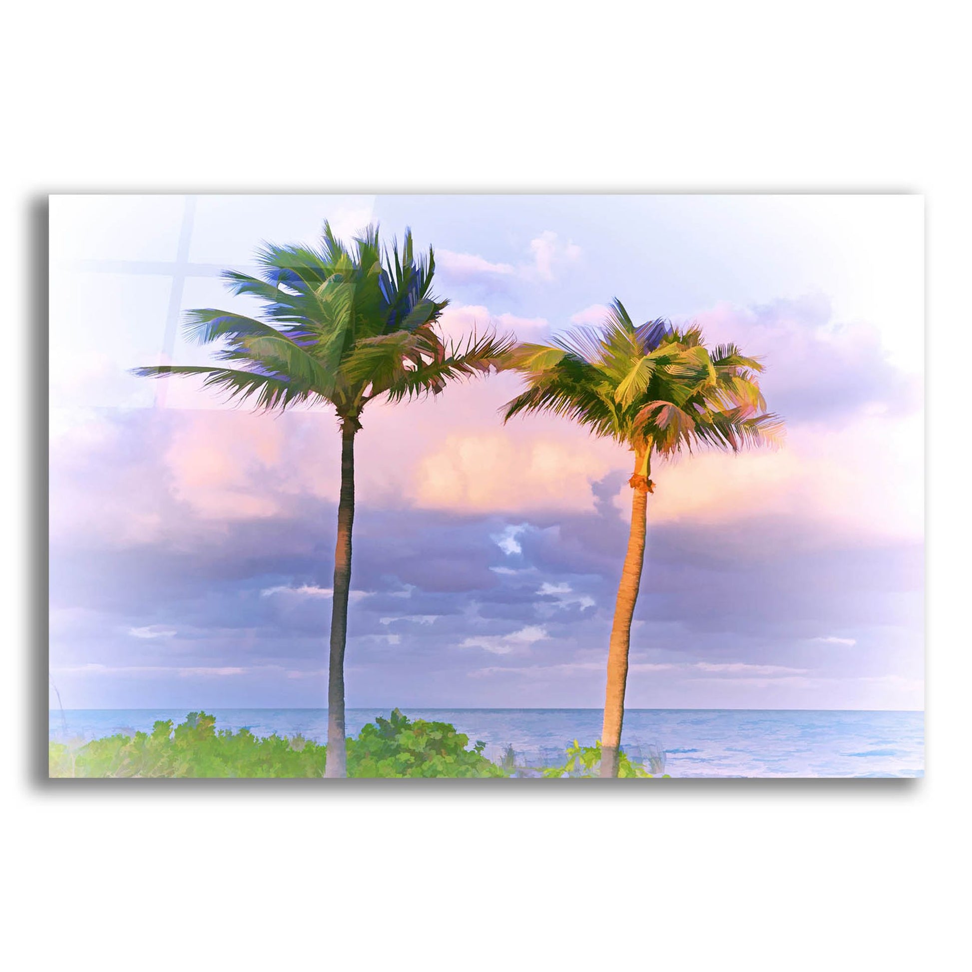 Epic Art ' Two Palms' by Jack Reed, Acrylic Glass Wall Art