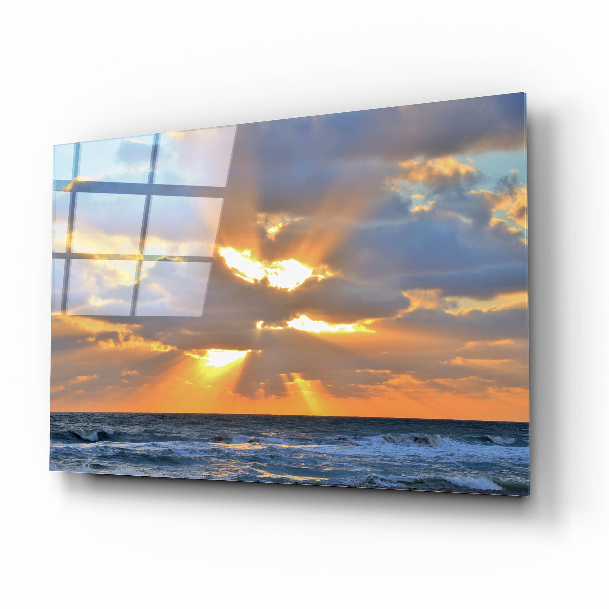 Epic Art ' Sunrise Drama' by Jack Reed, Acrylic Glass Wall Art,16x12