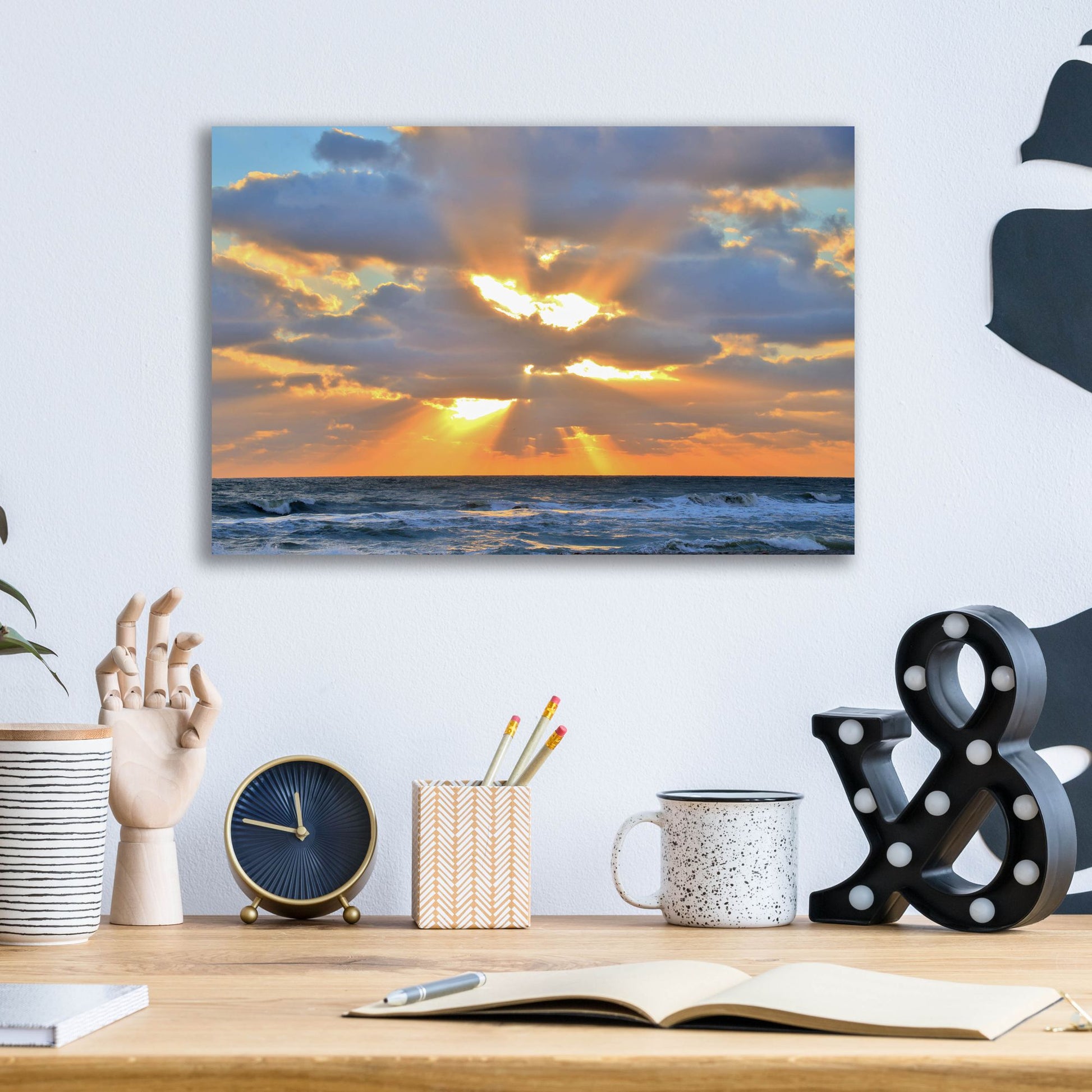 Epic Art ' Sunrise Drama' by Jack Reed, Acrylic Glass Wall Art,16x12