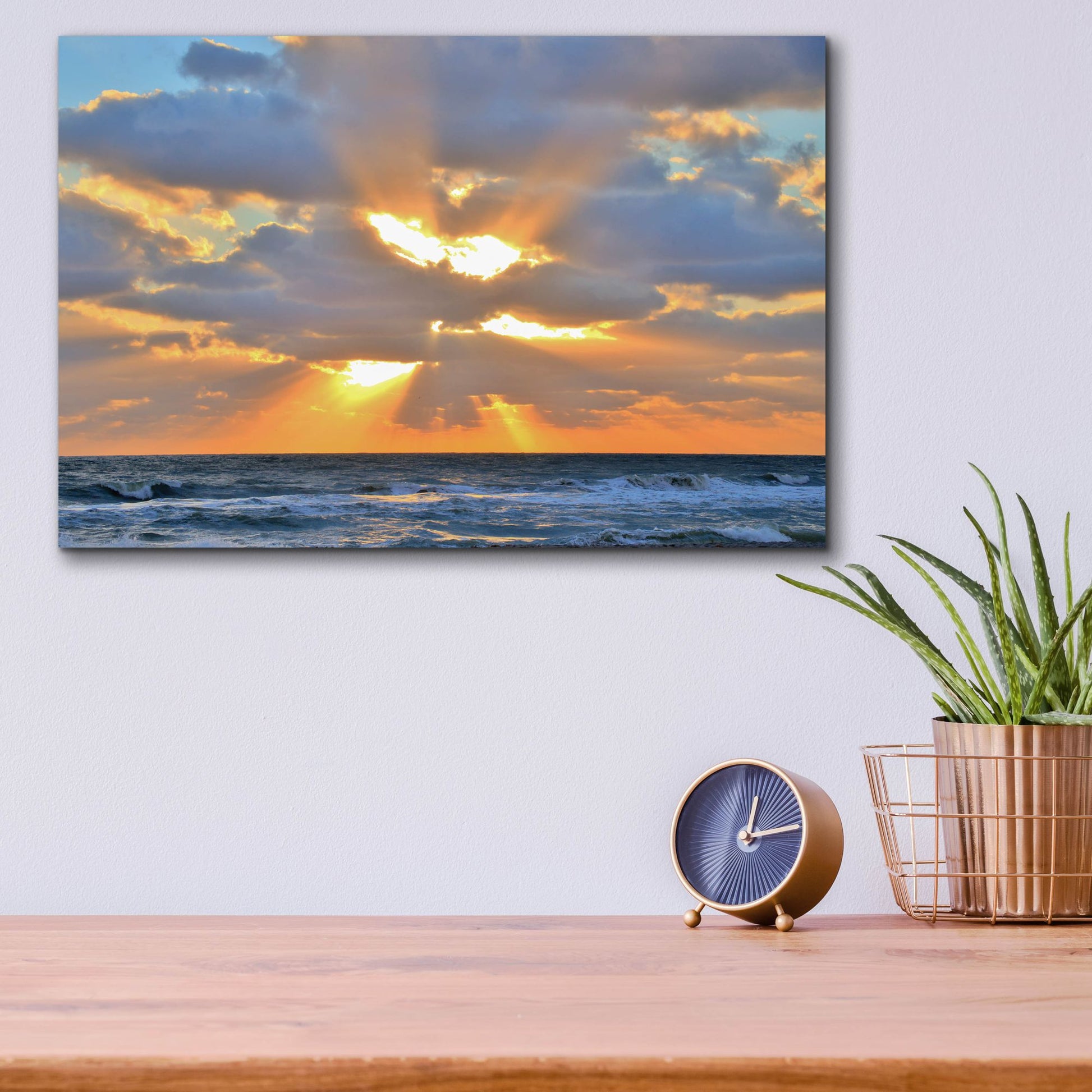 Epic Art ' Sunrise Drama' by Jack Reed, Acrylic Glass Wall Art,16x12