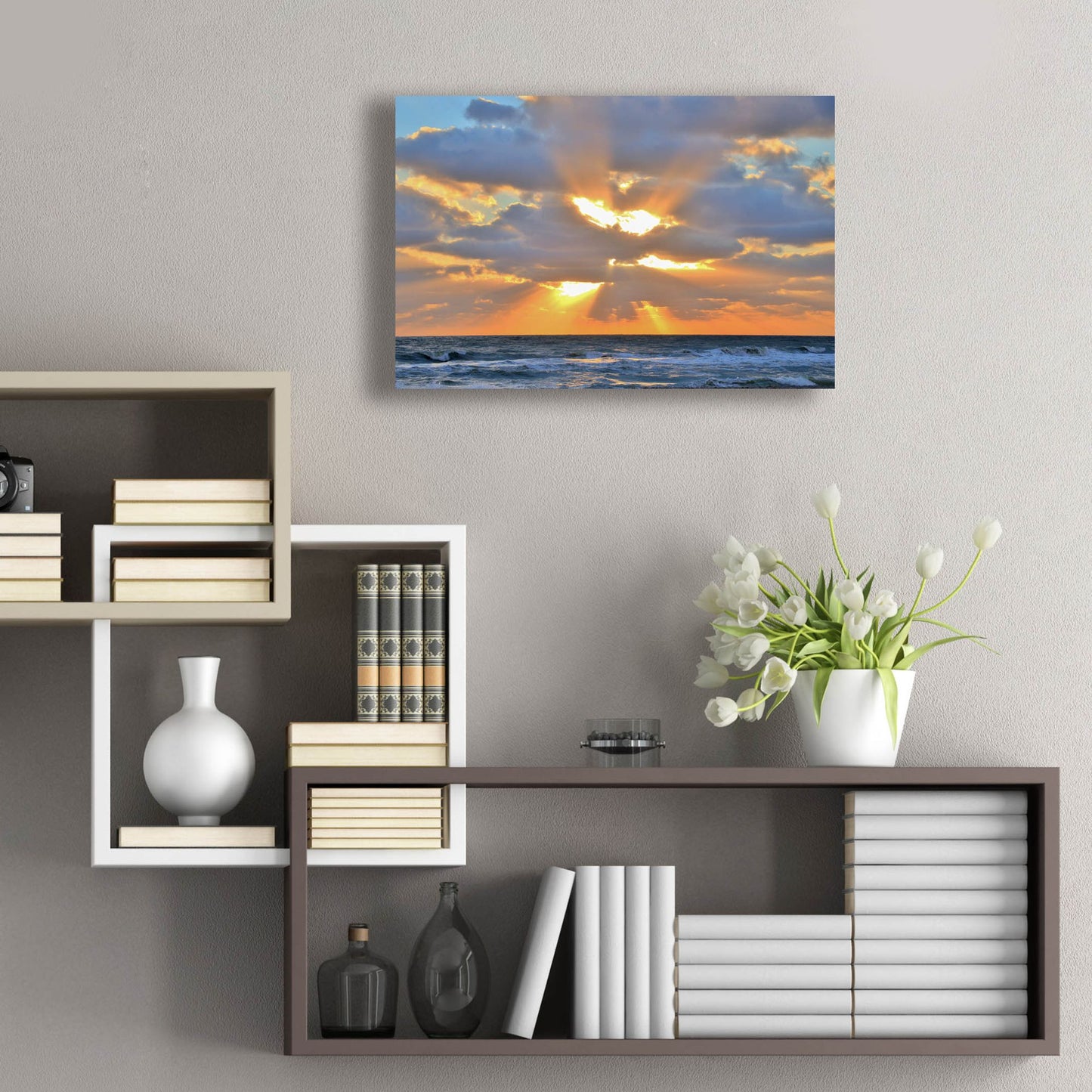 Epic Art ' Sunrise Drama' by Jack Reed, Acrylic Glass Wall Art,24x16