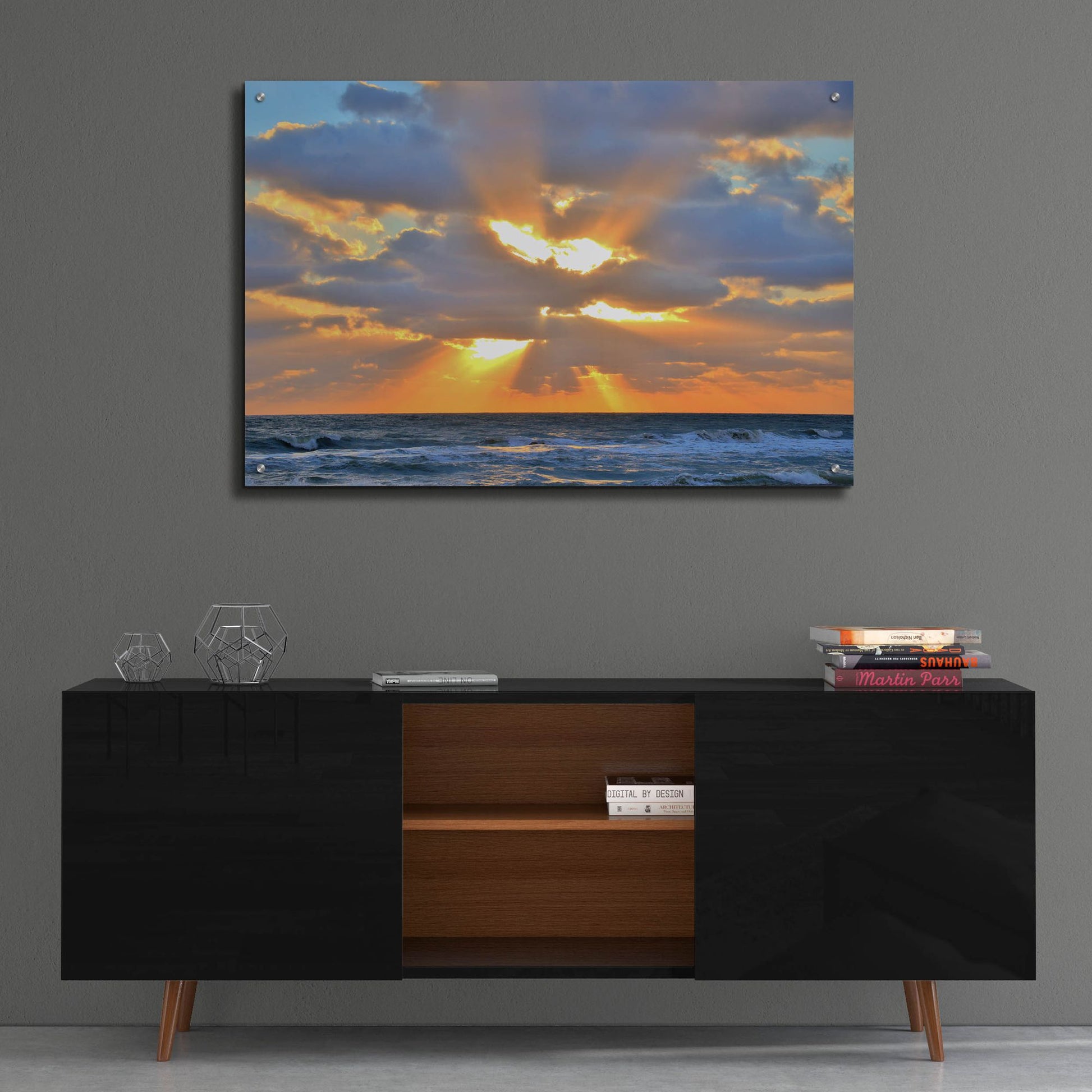 Epic Art ' Sunrise Drama' by Jack Reed, Acrylic Glass Wall Art,36x24