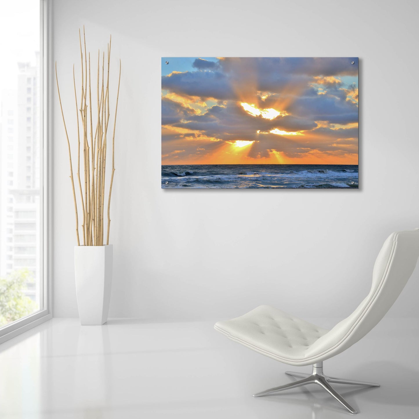 Epic Art ' Sunrise Drama' by Jack Reed, Acrylic Glass Wall Art,36x24