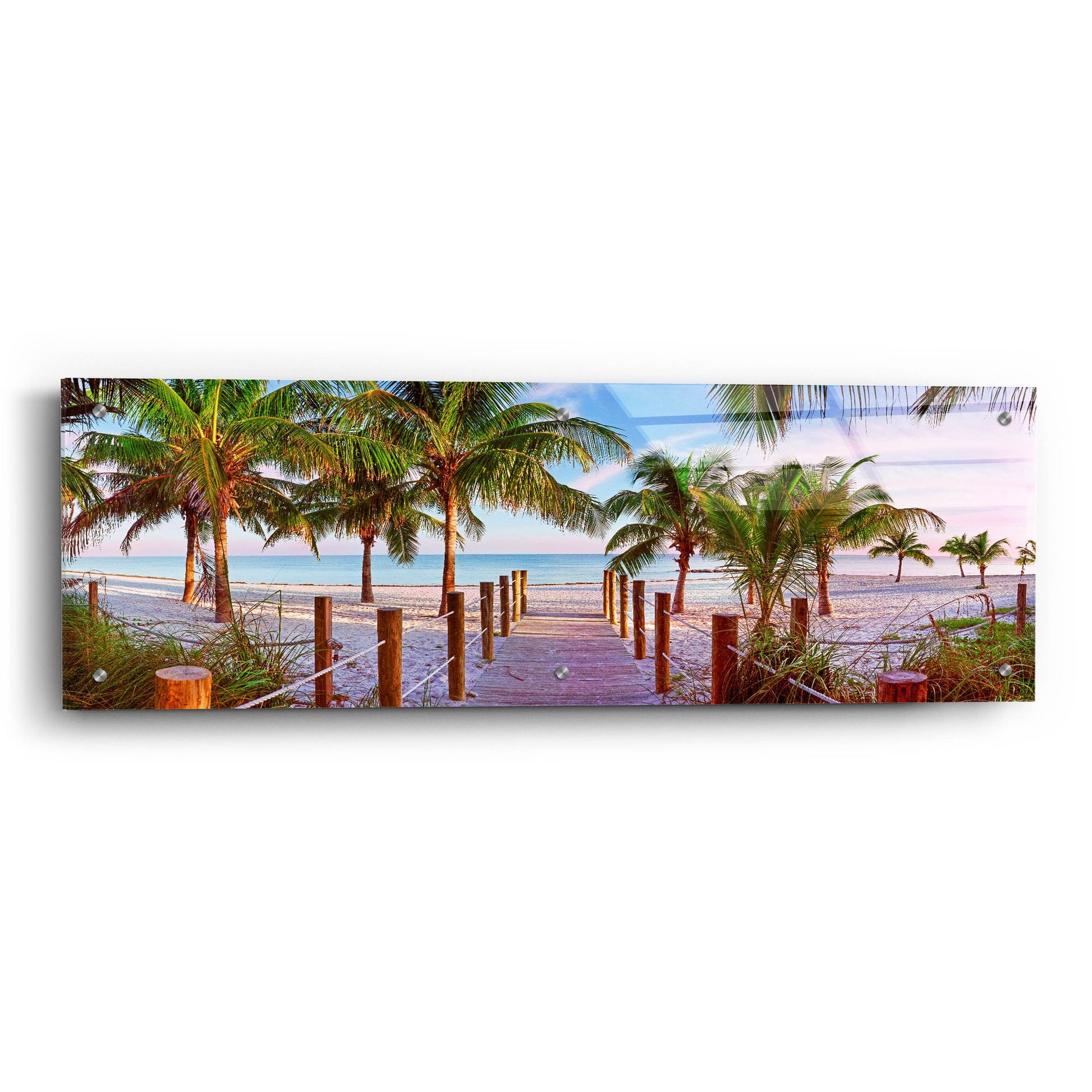 Epic Art ' Swathers Beach' by Jack Reed, Acrylic Glass Wall Art,36x12