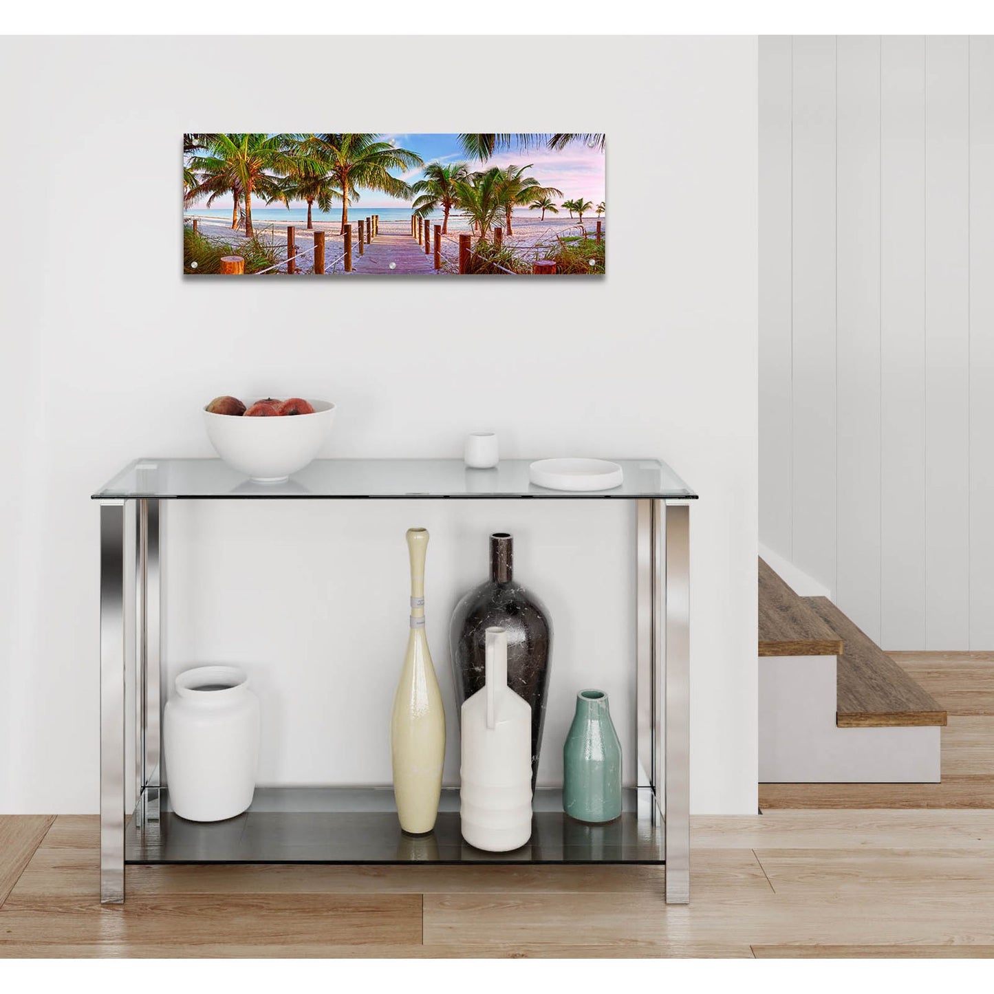 Epic Art ' Swathers Beach' by Jack Reed, Acrylic Glass Wall Art,36x12