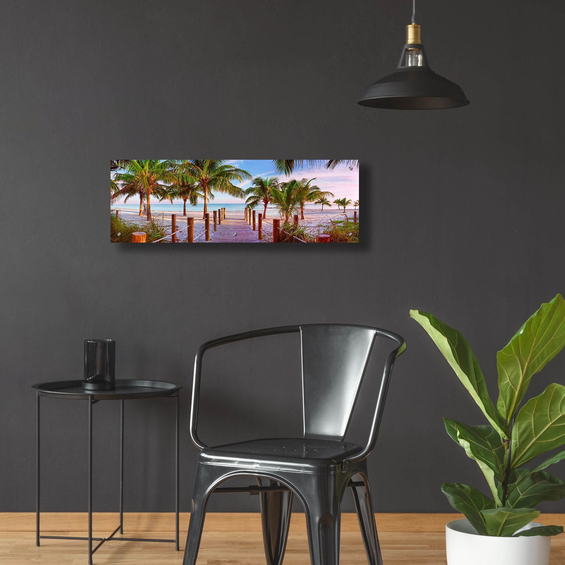 Epic Art ' Swathers Beach' by Jack Reed, Acrylic Glass Wall Art,36x12