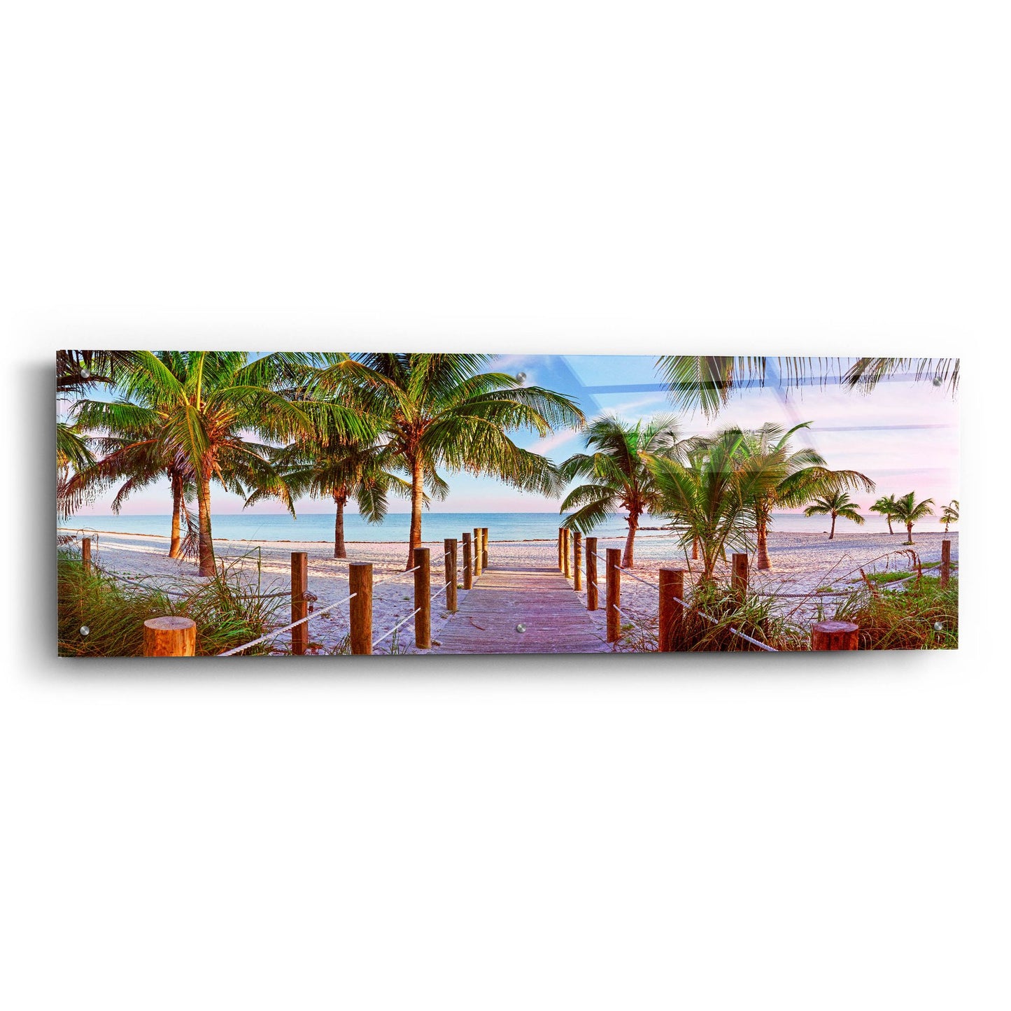 Epic Art ' Swathers Beach' by Jack Reed, Acrylic Glass Wall Art,48x16