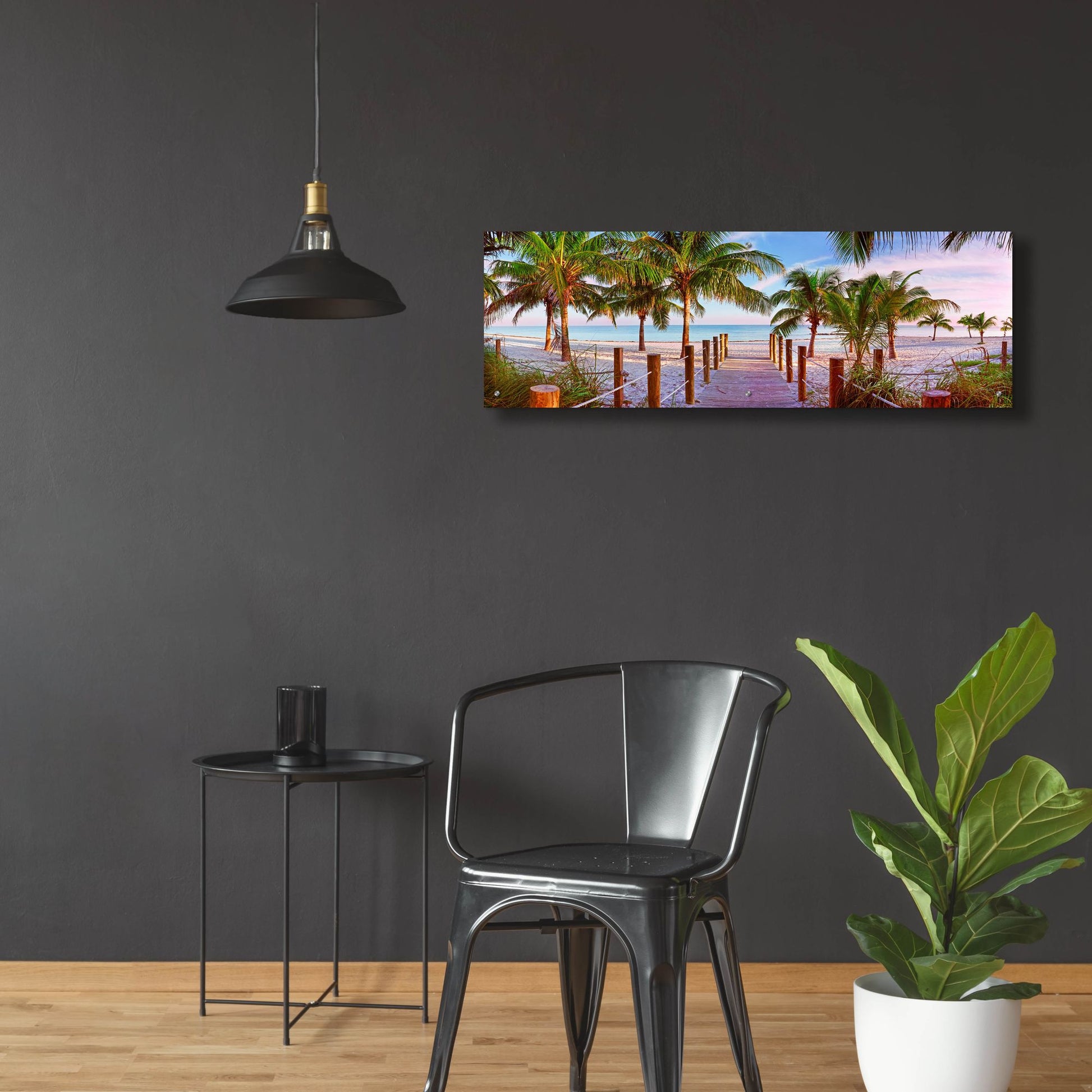 Epic Art ' Swathers Beach' by Jack Reed, Acrylic Glass Wall Art,48x16