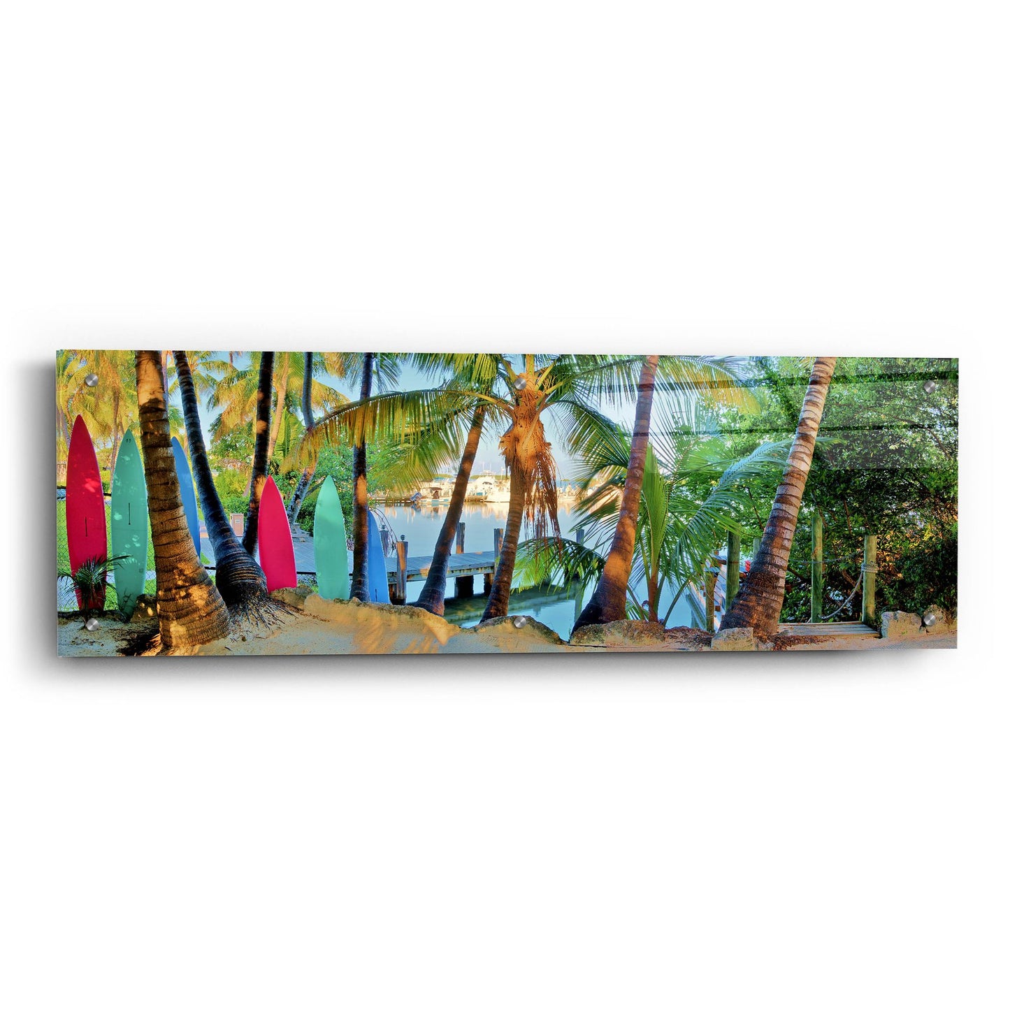 Epic Art ' Island Style' by Jack Reed, Acrylic Glass Wall Art,36x12