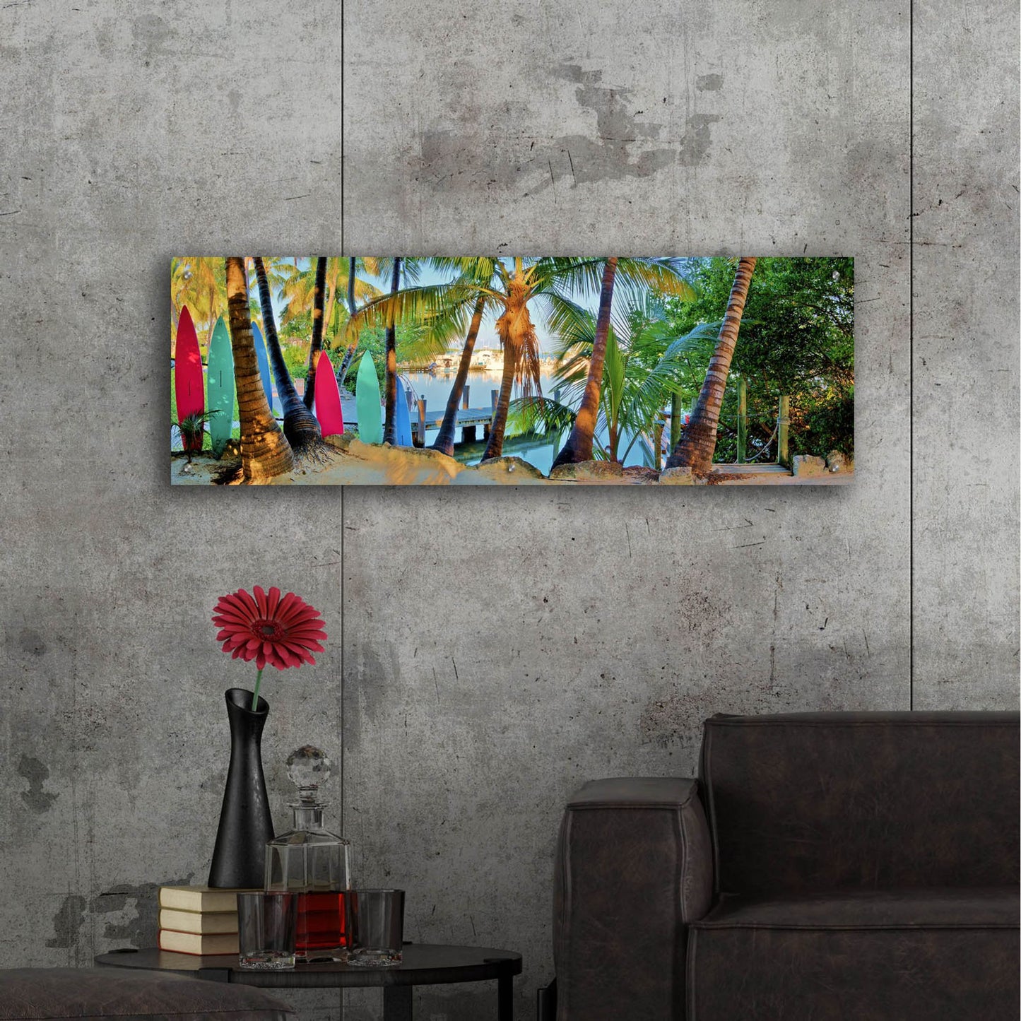 Epic Art ' Island Style' by Jack Reed, Acrylic Glass Wall Art,48x16