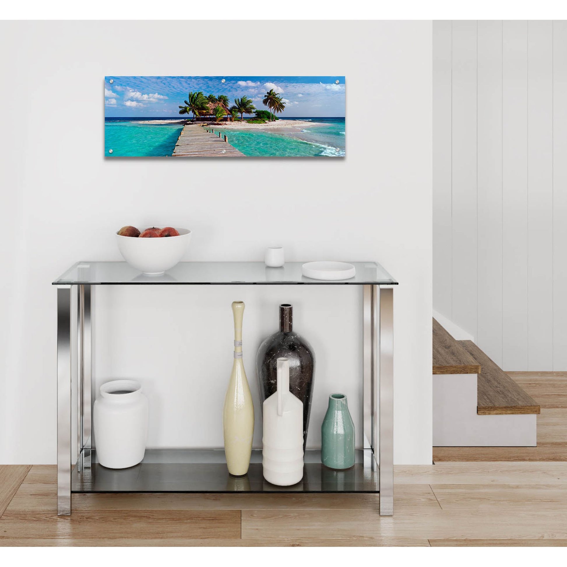 Epic Art ' Island Life' by Jack Reed, Acrylic Glass Wall Art,36x12
