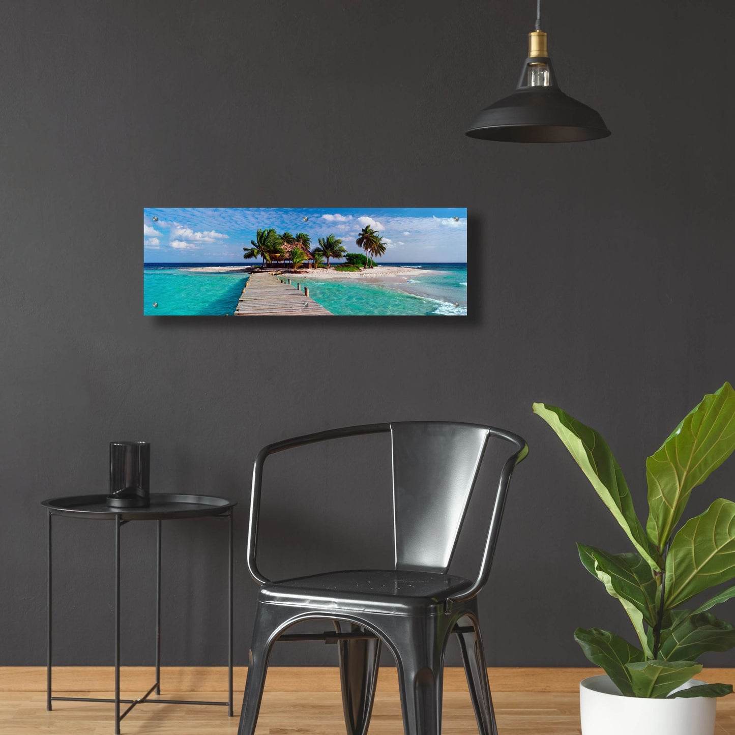 Epic Art ' Island Life' by Jack Reed, Acrylic Glass Wall Art,36x12