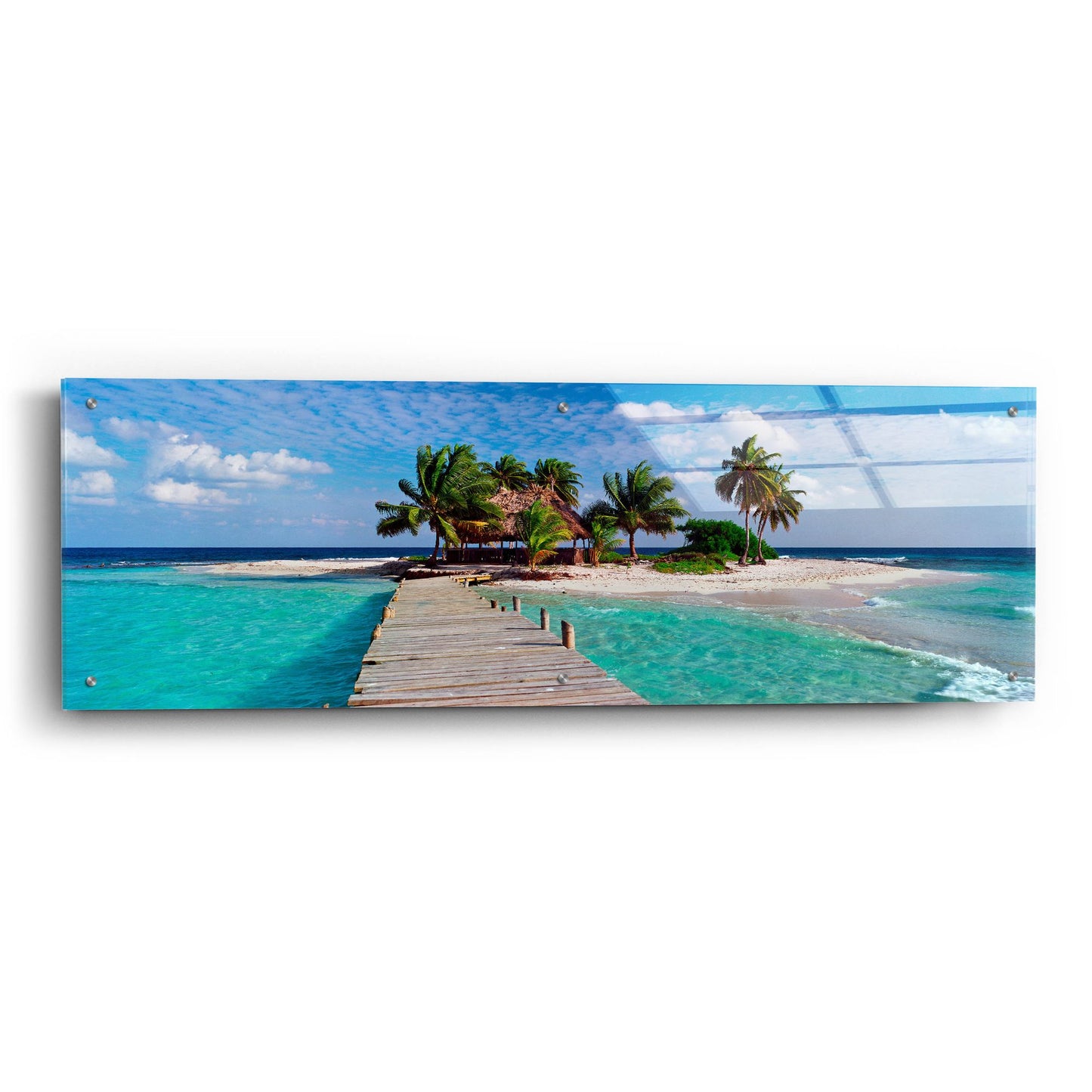 Epic Art ' Island Life' by Jack Reed, Acrylic Glass Wall Art,48x16