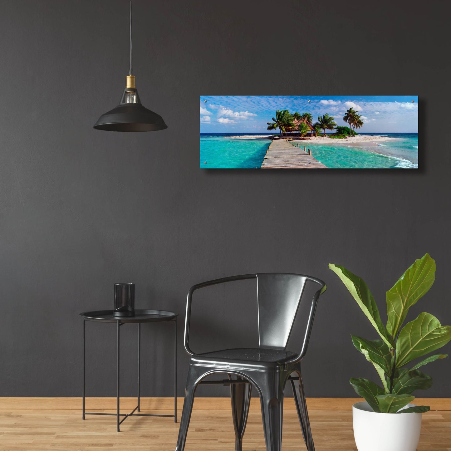 Epic Art ' Island Life' by Jack Reed, Acrylic Glass Wall Art,48x16
