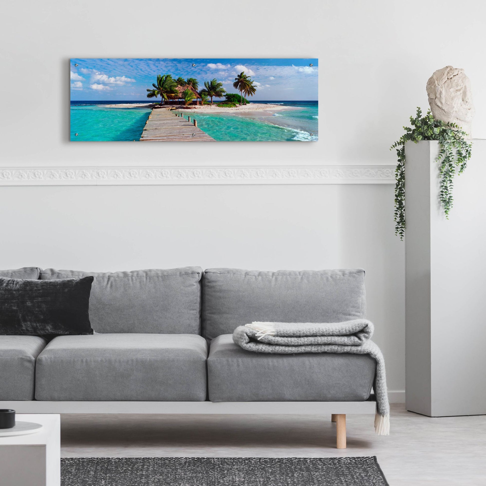 Epic Art ' Island Life' by Jack Reed, Acrylic Glass Wall Art,48x16