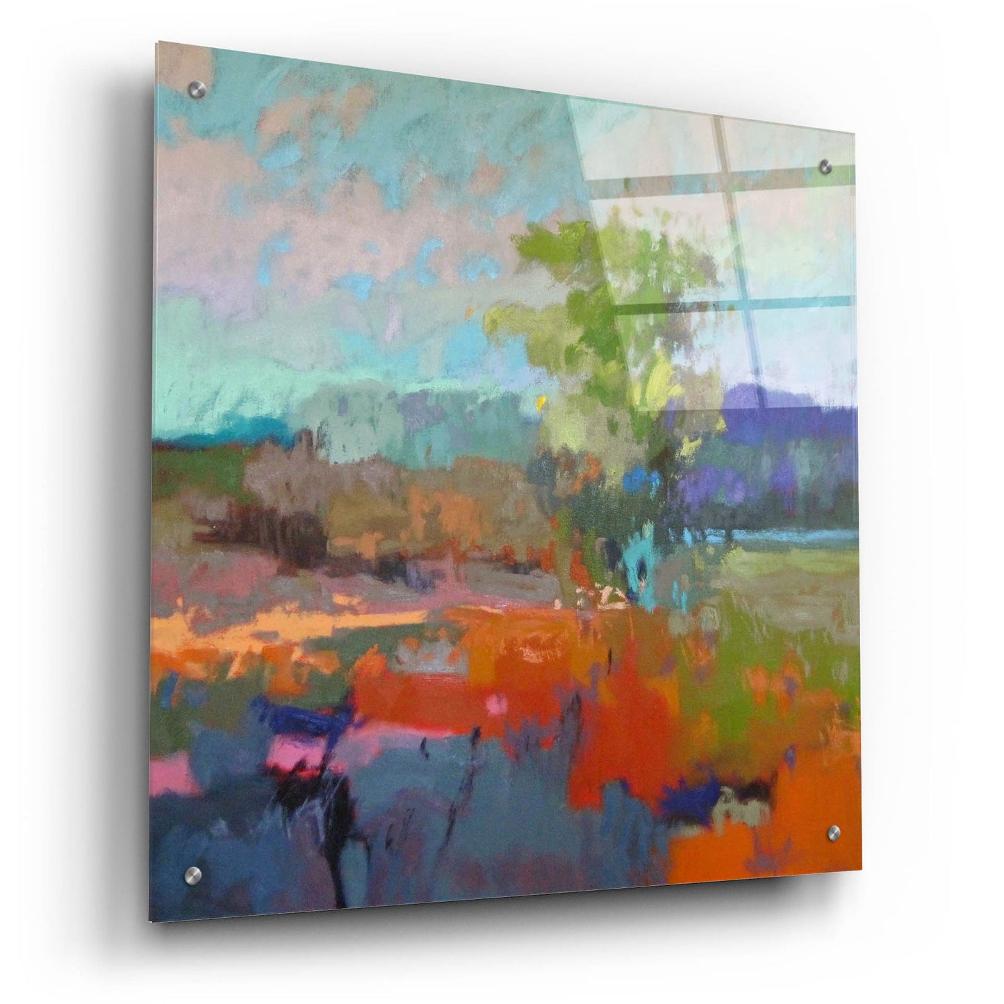 Epic Art ' Colorfield XII' by Jane Schmidt, Acrylic Glass Wall Art,24x24