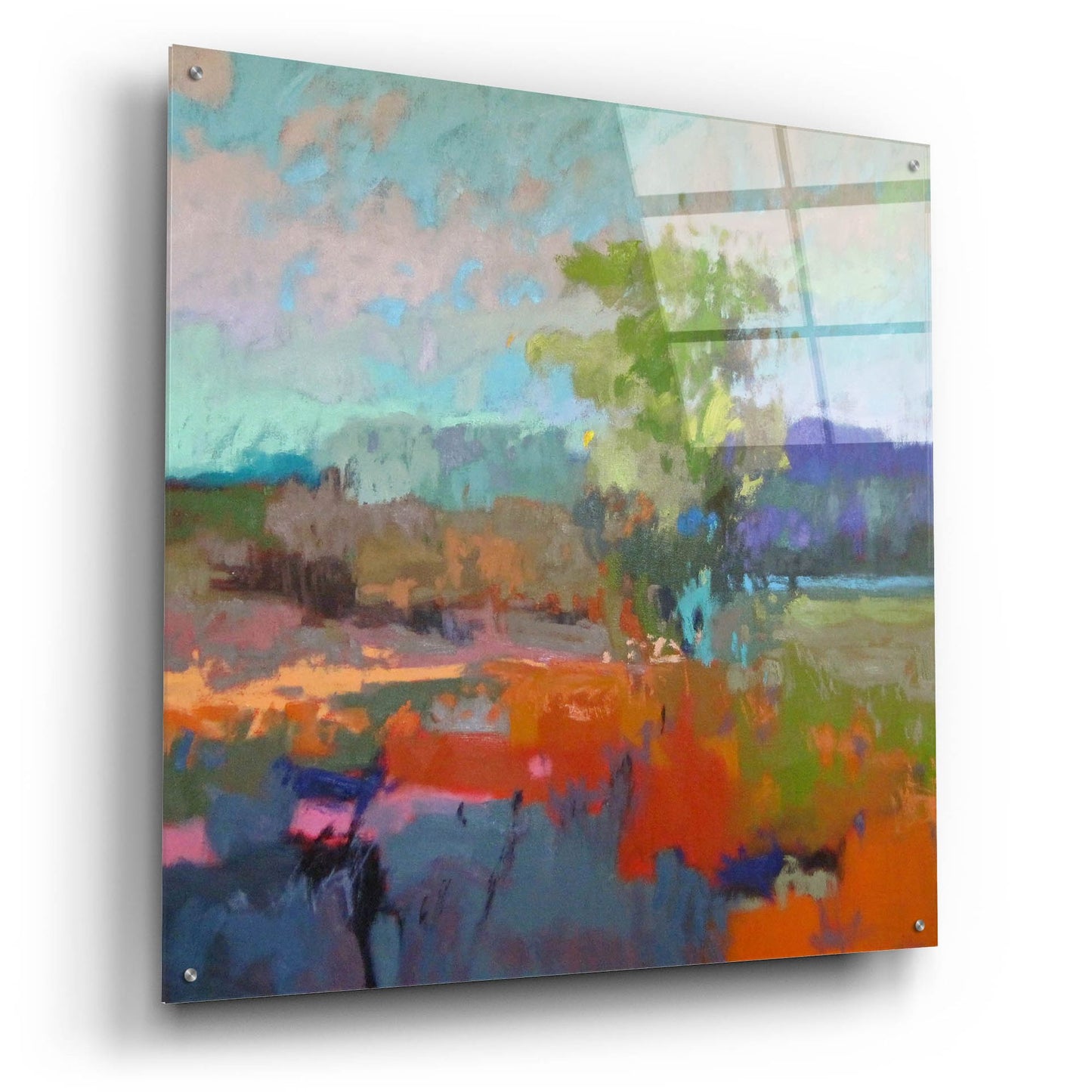 Epic Art ' Colorfield XII' by Jane Schmidt, Acrylic Glass Wall Art,36x36