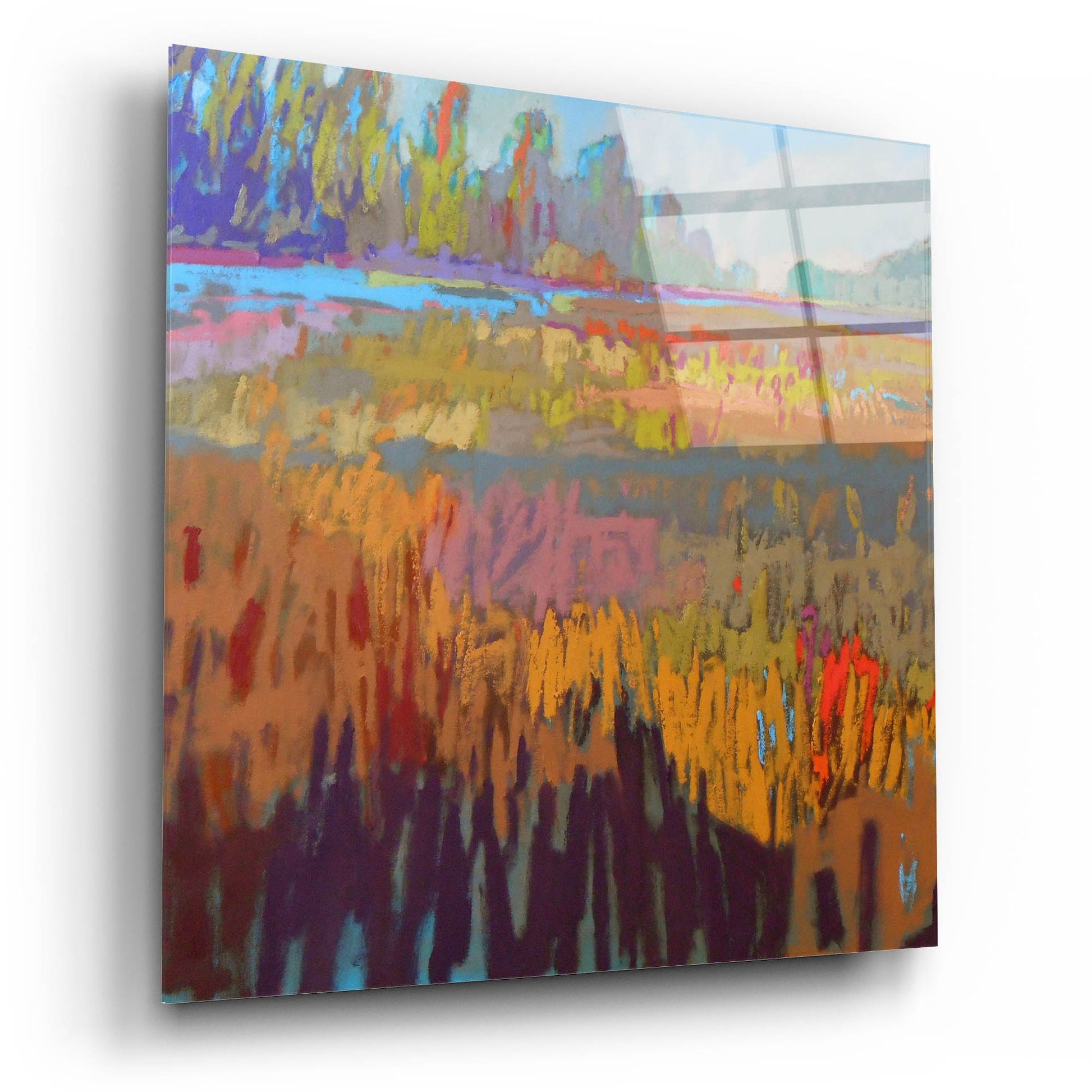 Epic Art ' Colorfield XXII' by Jane Schmidt, Acrylic Glass Wall Art,12x12