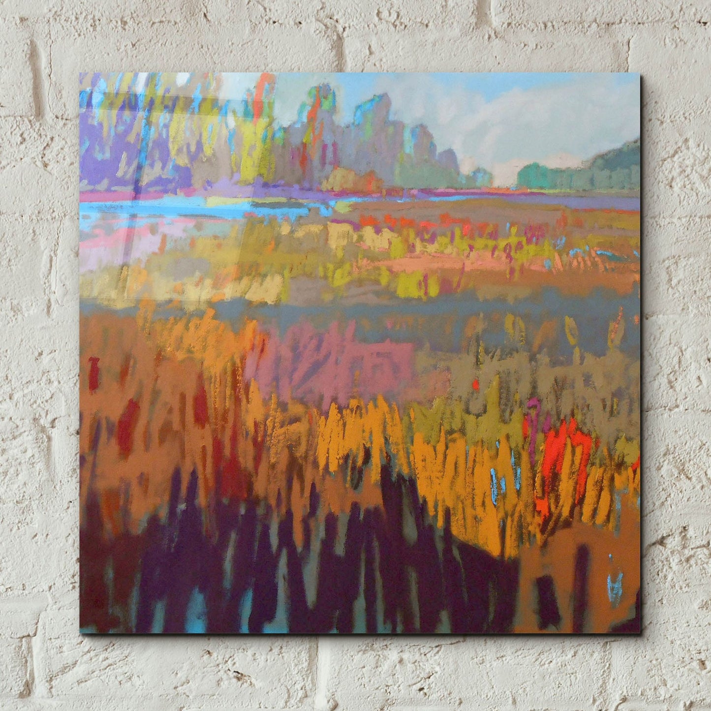 Epic Art ' Colorfield XXII' by Jane Schmidt, Acrylic Glass Wall Art,12x12