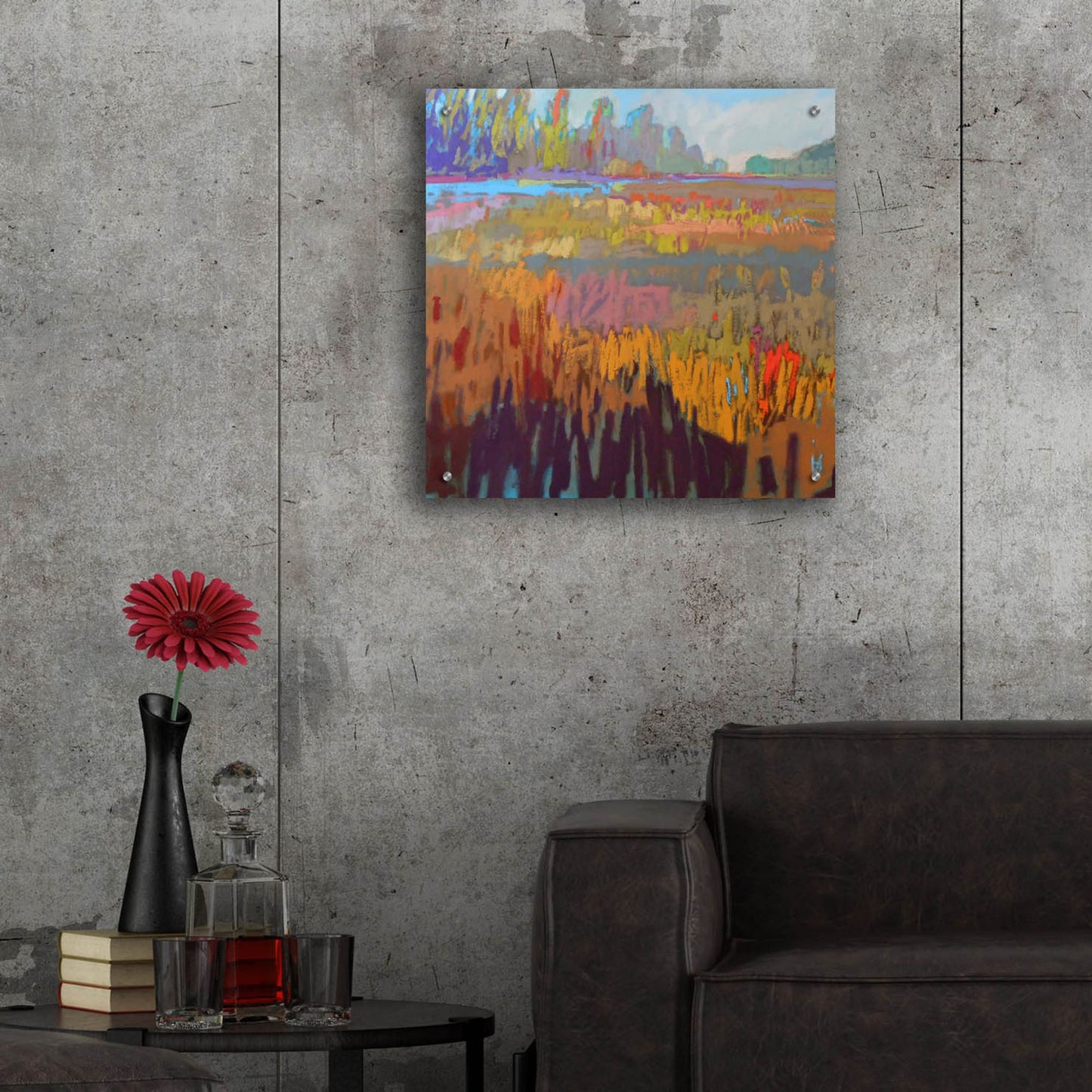 Epic Art ' Colorfield XXII' by Jane Schmidt, Acrylic Glass Wall Art,24x24