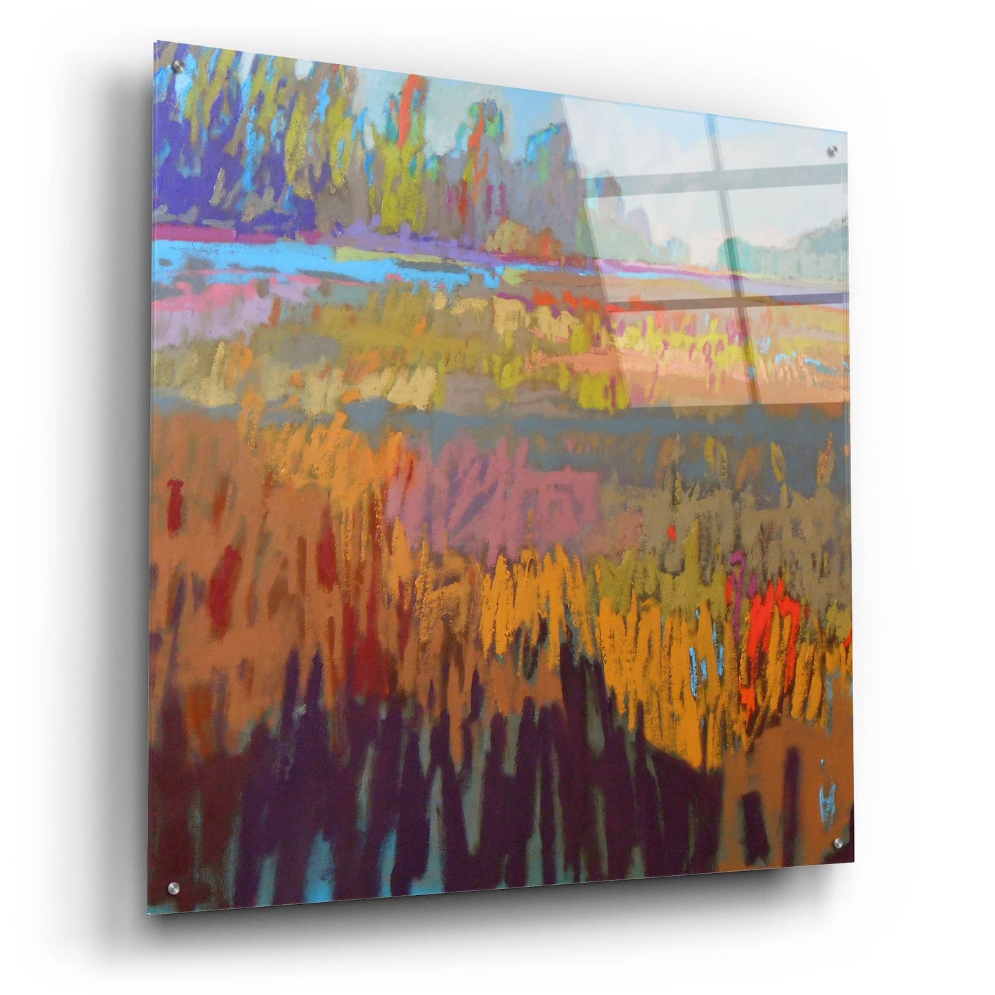 Epic Art ' Colorfield XXII' by Jane Schmidt, Acrylic Glass Wall Art,36x36